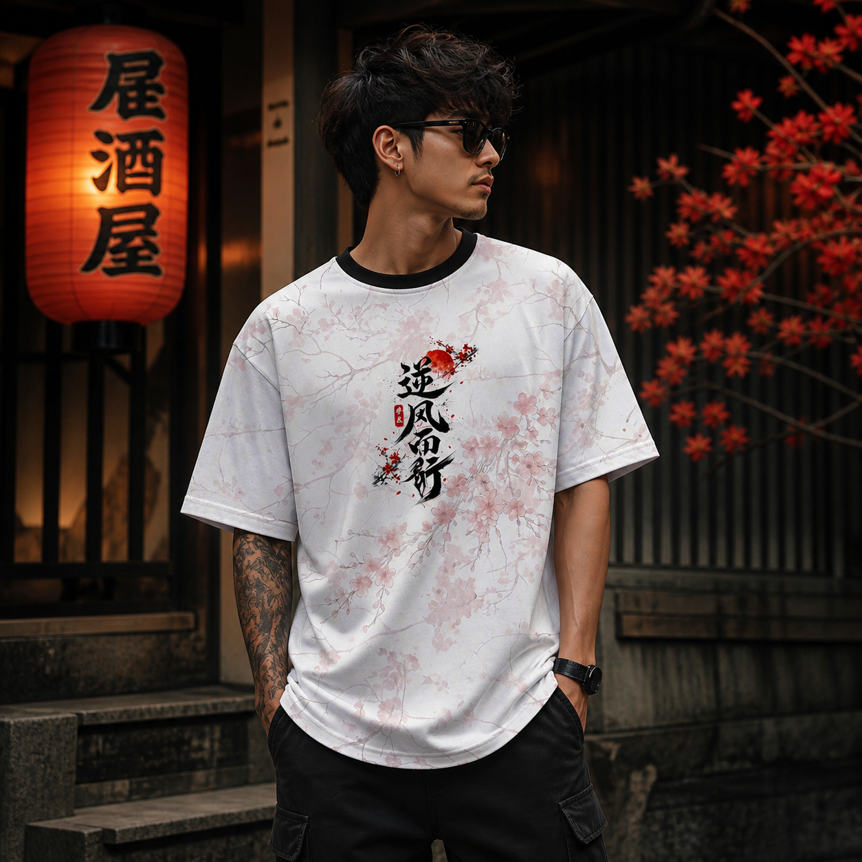BLOODY MOON PRINTED OVERSIZED T-SHIRT