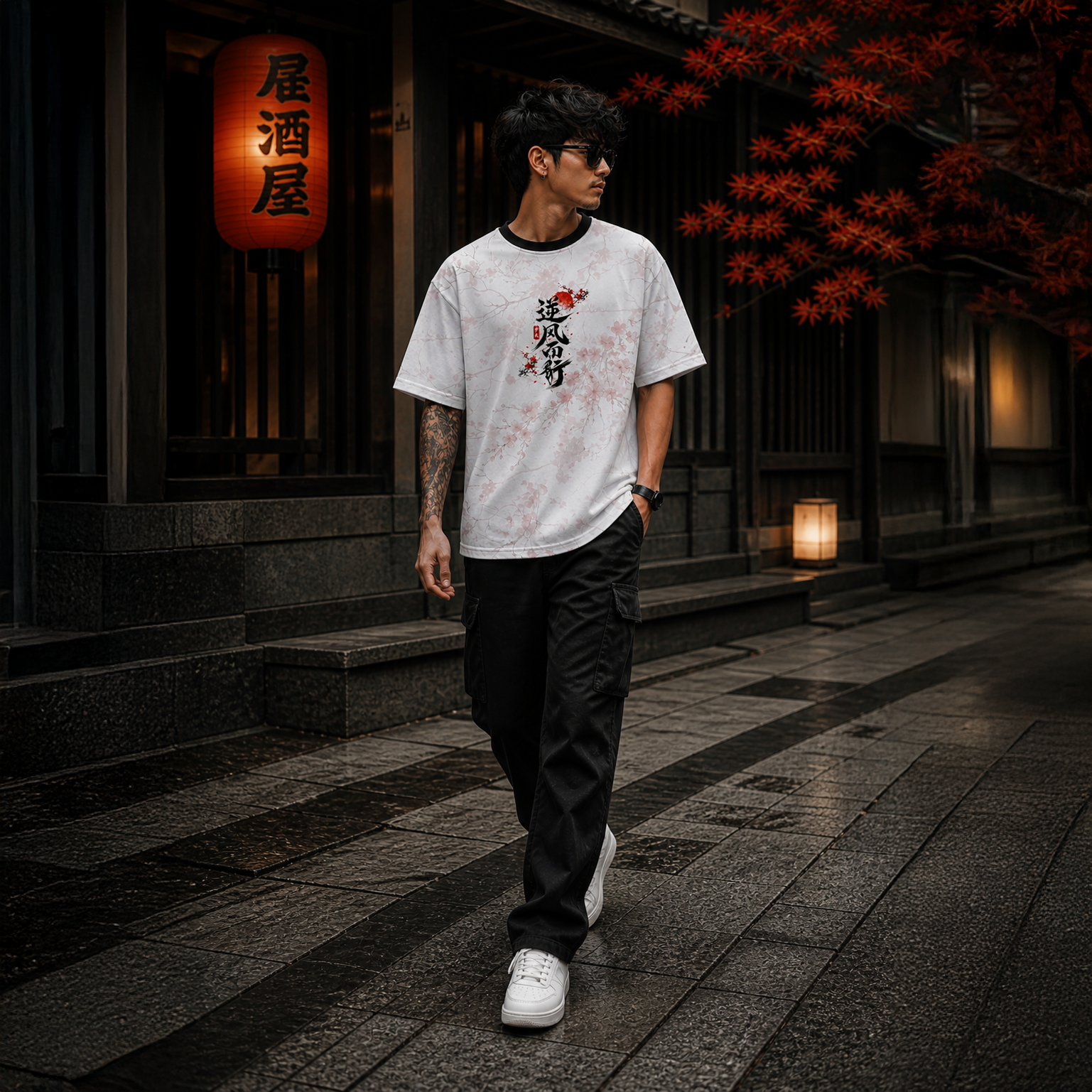 BLOODY MOON PRINTED OVERSIZED T-SHIRT