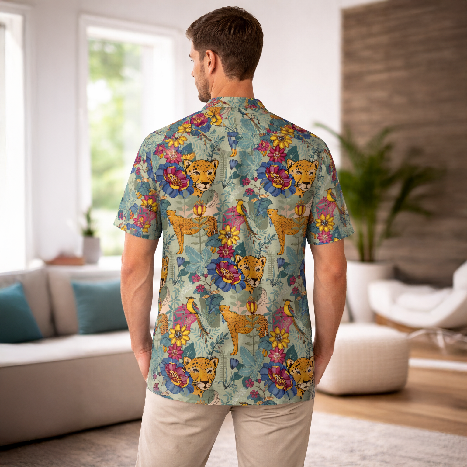 JUNGLE PRINTED KURTA SHIRT