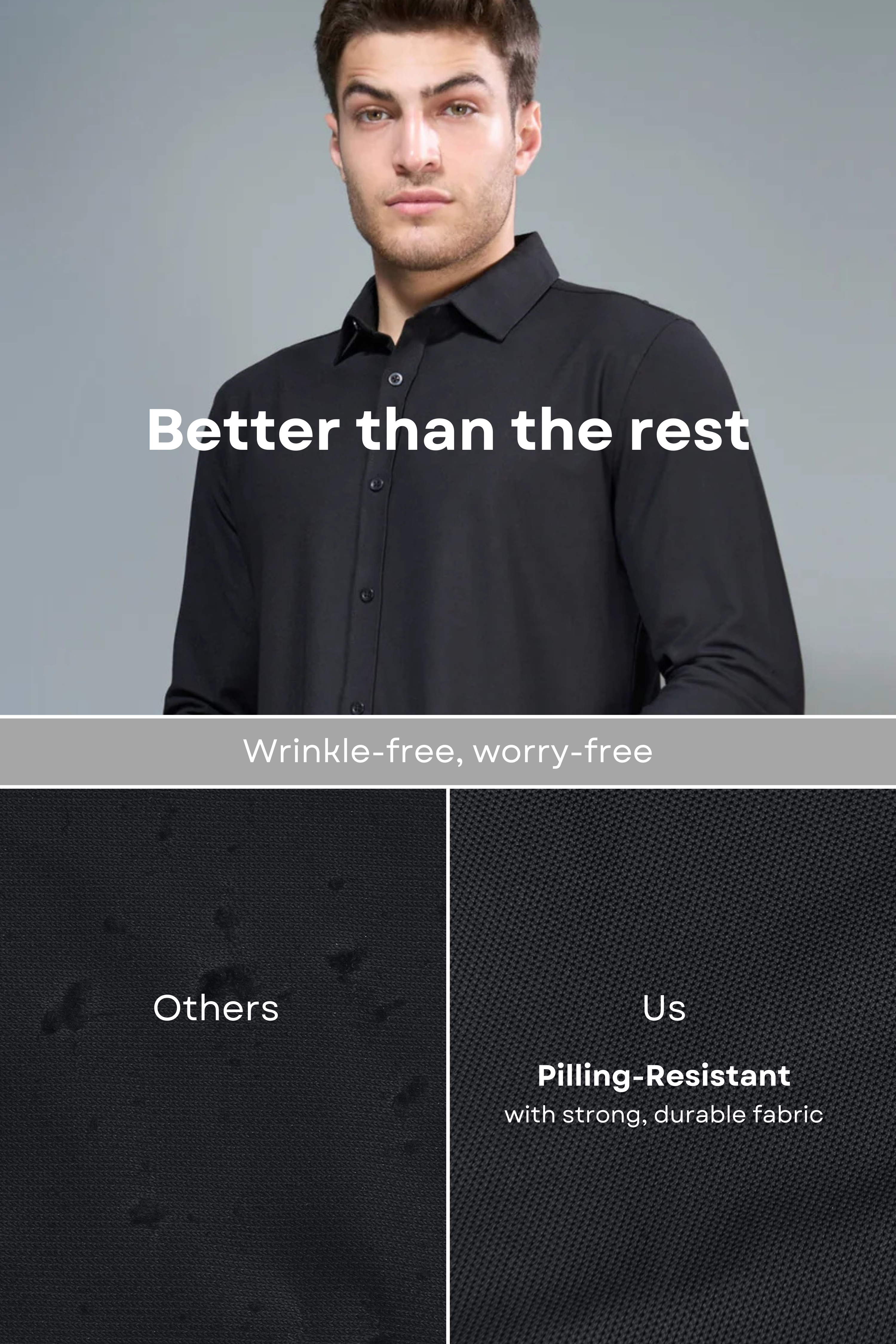 Black Smart Tech Full Sleeve Shirt