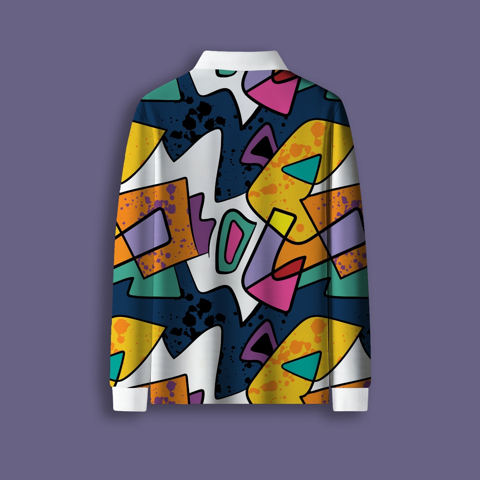 ABSTRACT VIBE FULL SLEEVE POLO T-SHIRT
