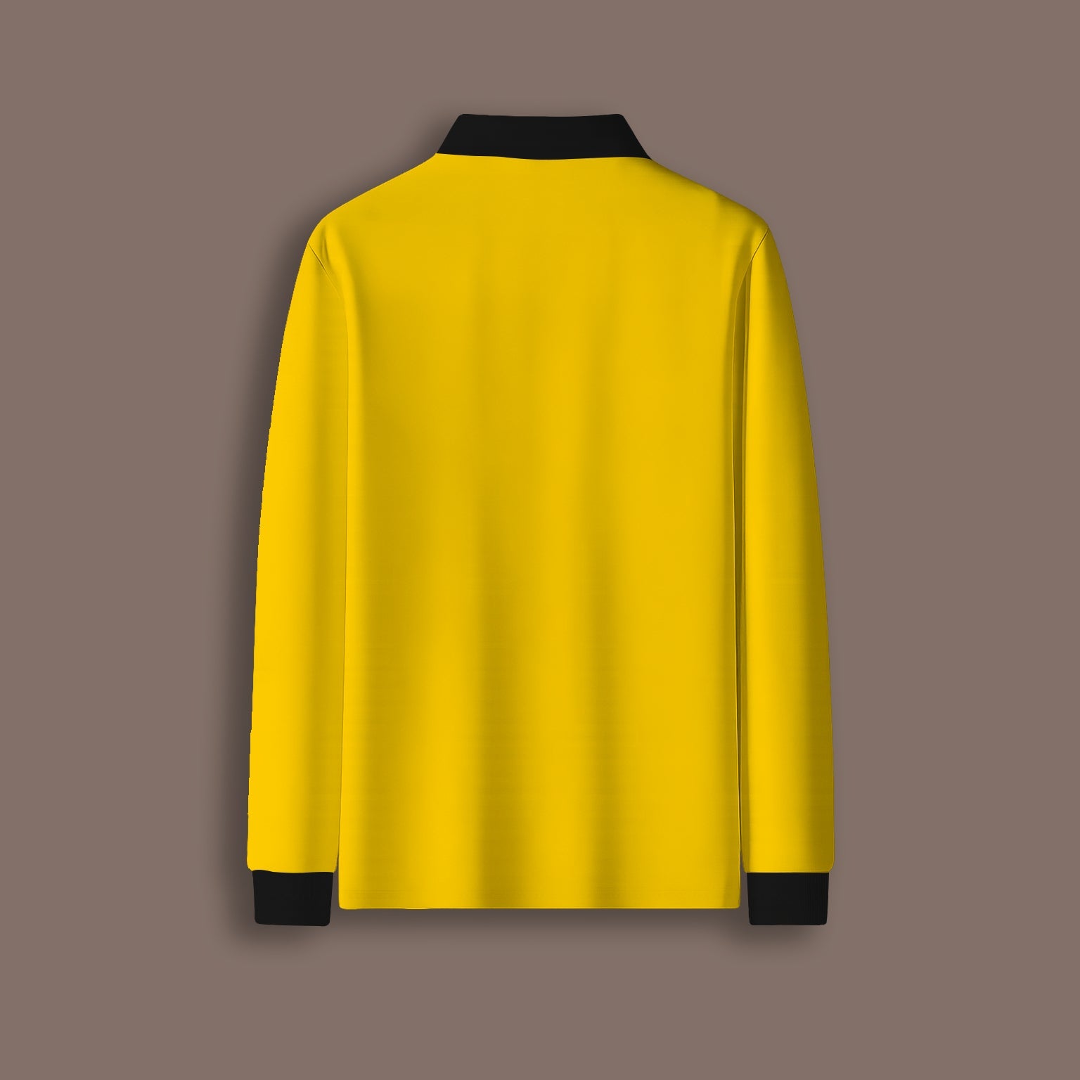 YELLOW SLEEVE POLO NECK T-SHIRT