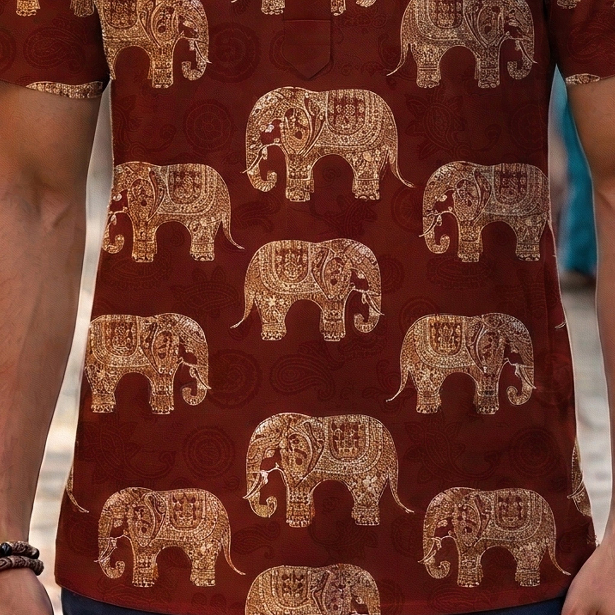 ELEPHANT STREETWEAR PRINTED KURTA SHIRT