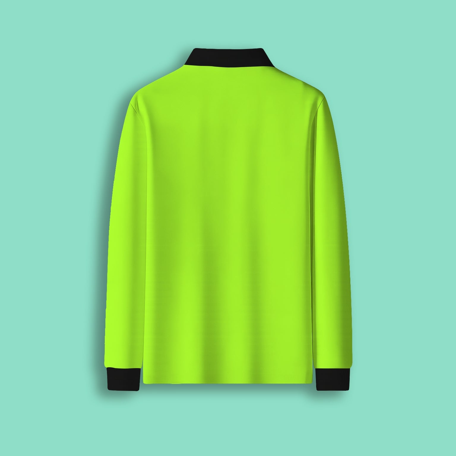 NEON FULL SLEEVE POLO NECK T-SHIRT