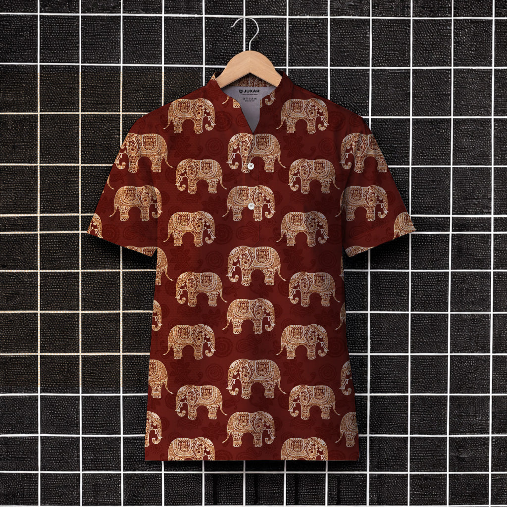 ELEPHANT STREETWEAR PRINTED KURTA SHIRT
