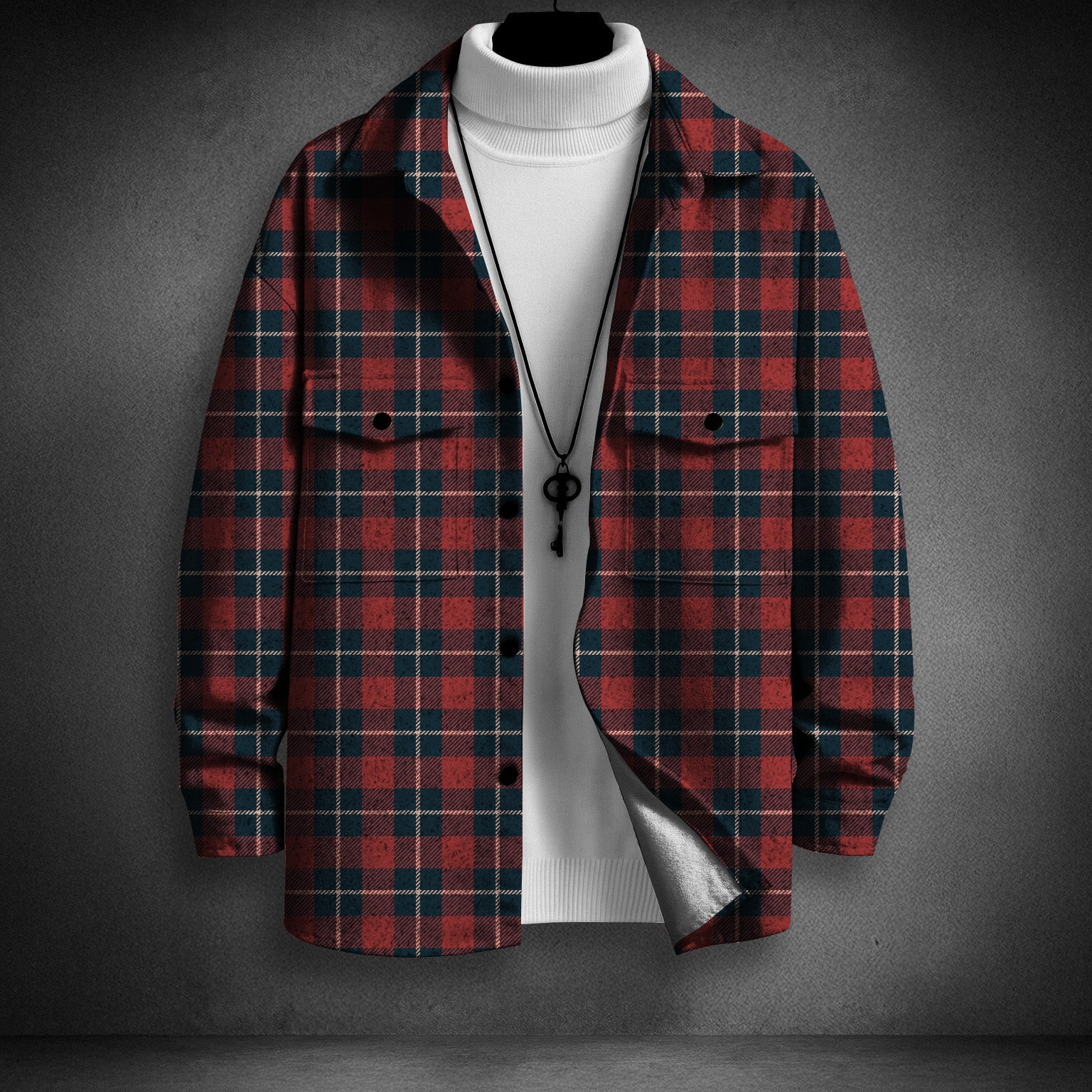 RED CHECK FLANNEL SHIRT
