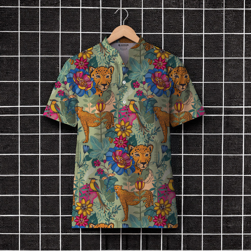 JUNGLE PRINTED KURTA SHIRT