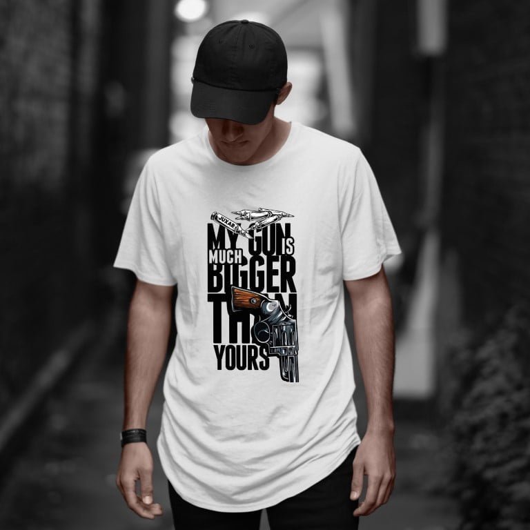 BIGGER GUN - LONGLINE T-SHIRT