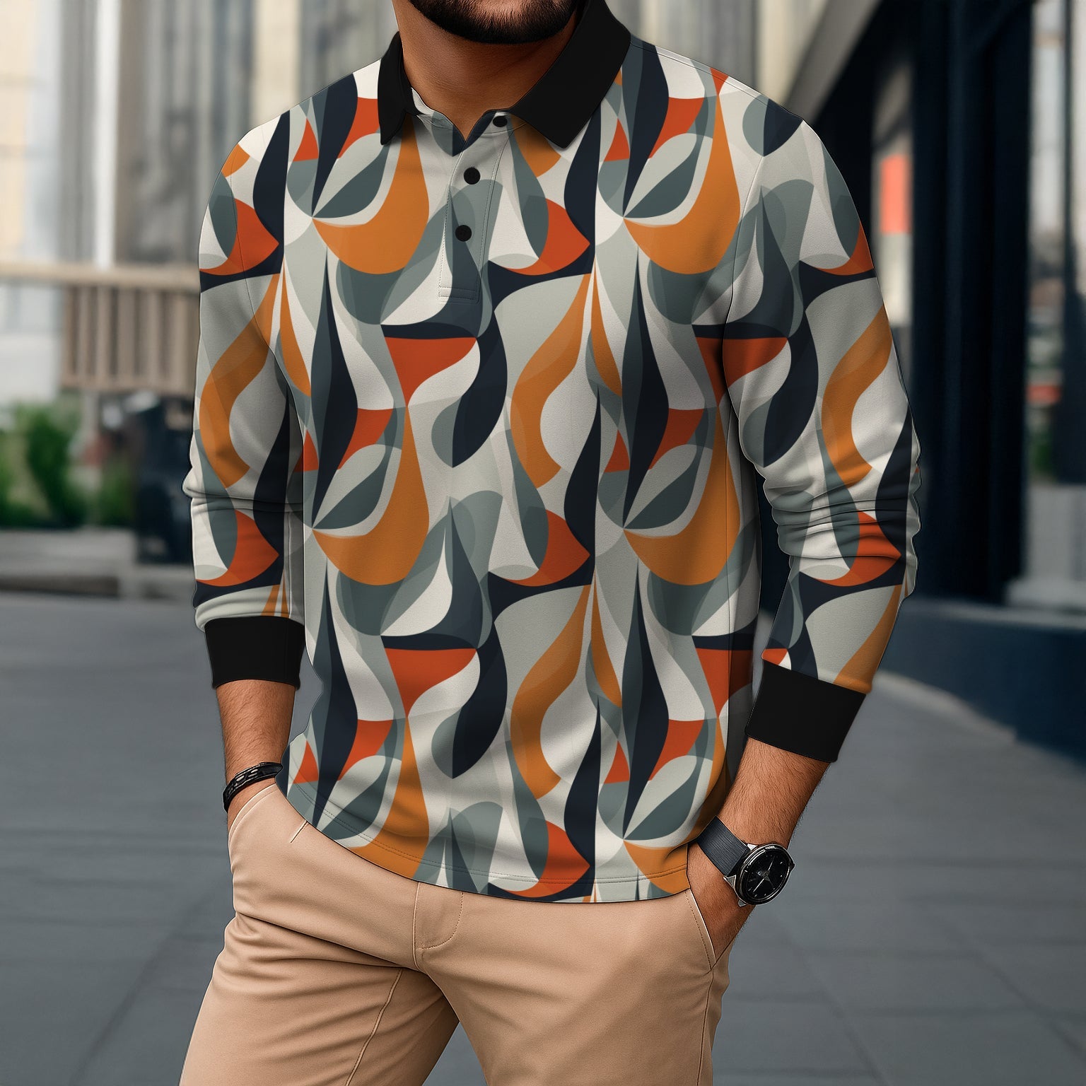 URBAN FLOW FULL SLEEVE POLO T-SHIRT