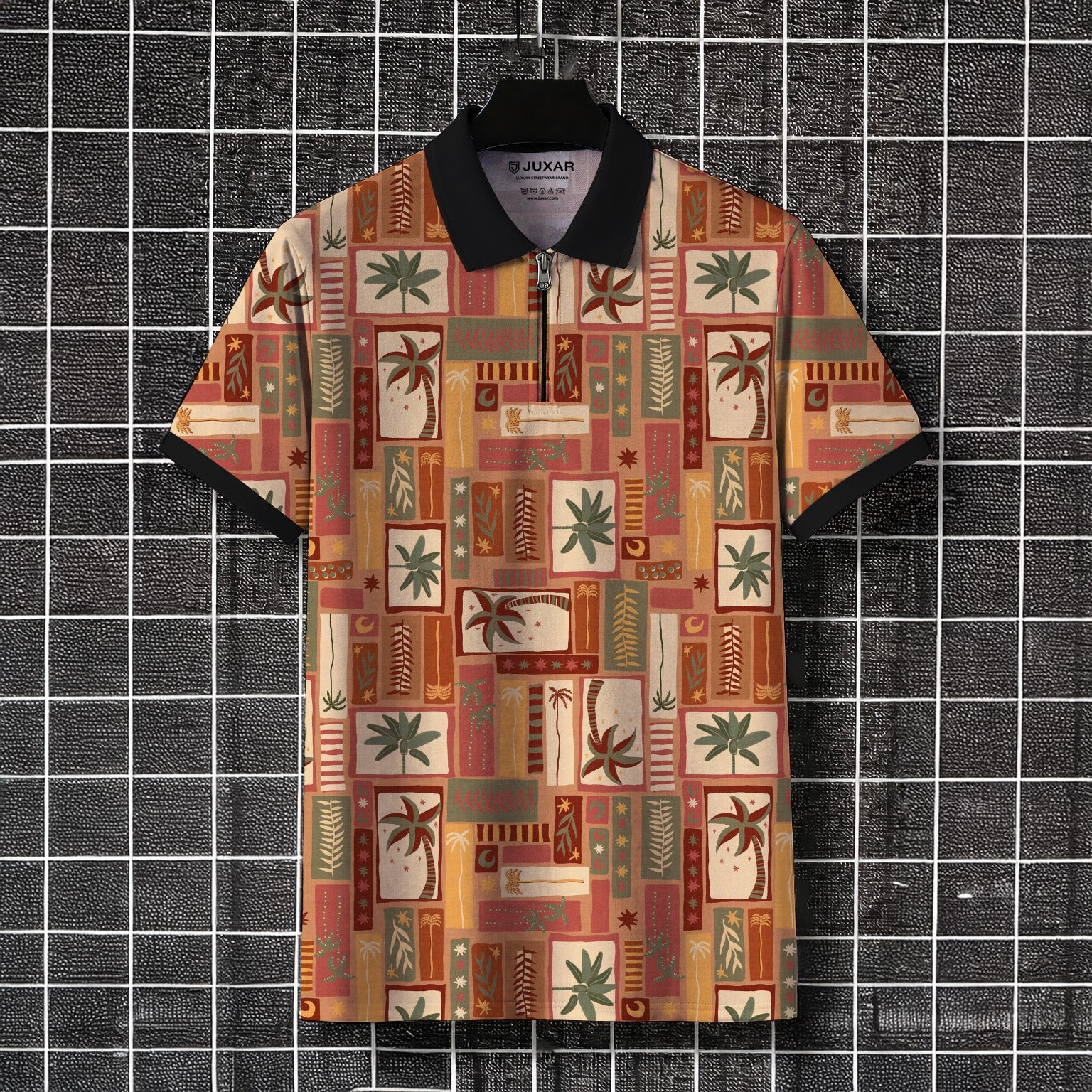 TROPIC TERRA ZIPPER POLO T-SHIRT