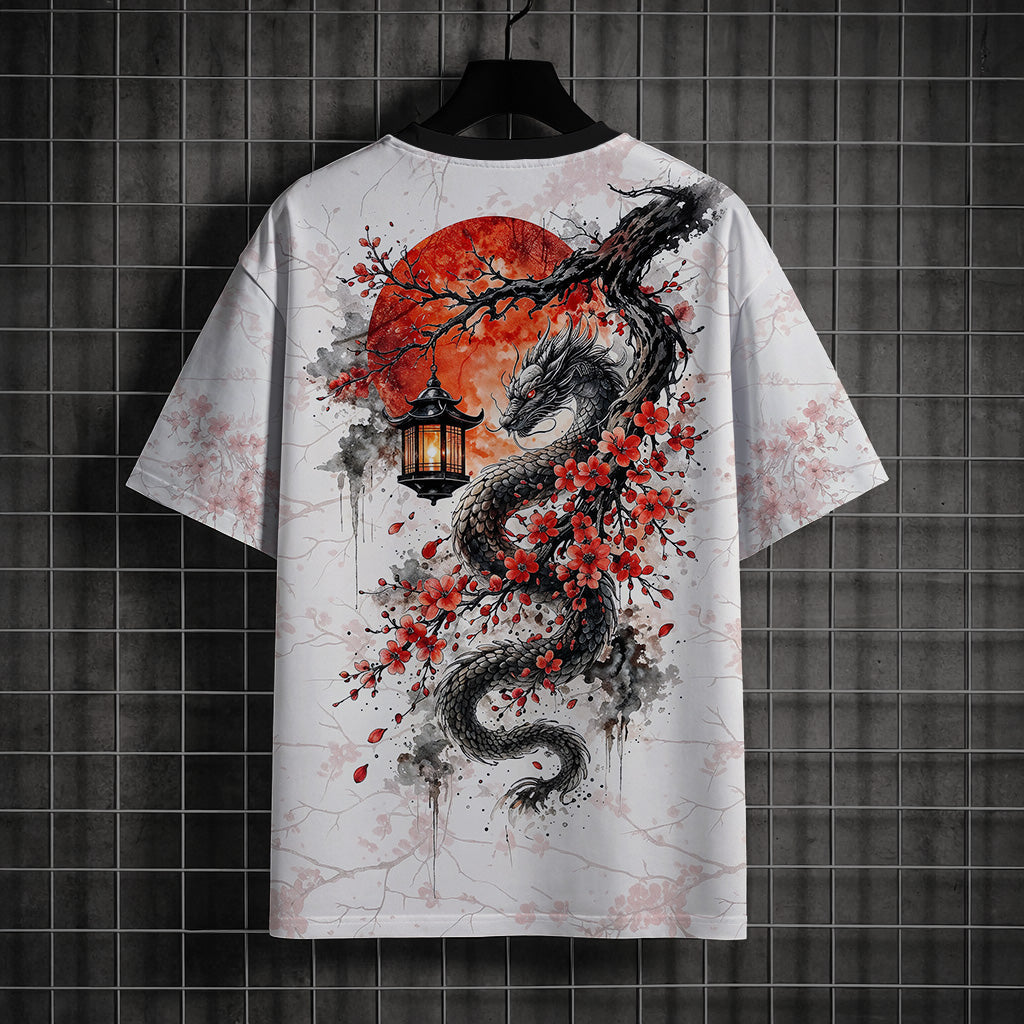 BLOODY MOON PRINTED OVERSIZED T-SHIRT