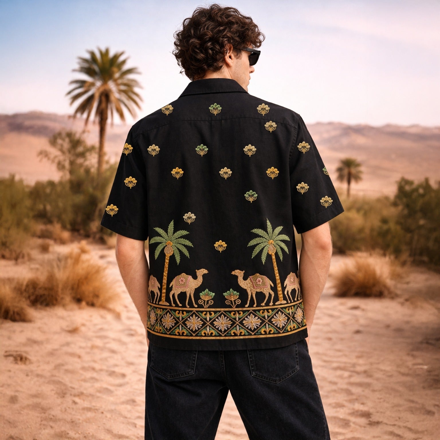 DESERT CULTURE EMBROIDERED OVERSIZE SHIRT