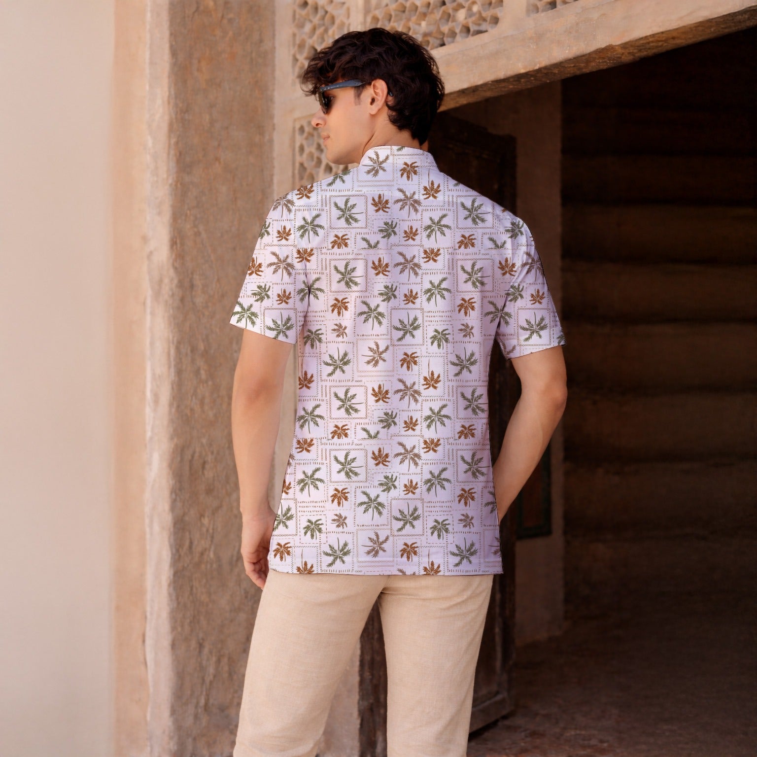 PALM TREE STREETWEAR KURTA SHIRT
