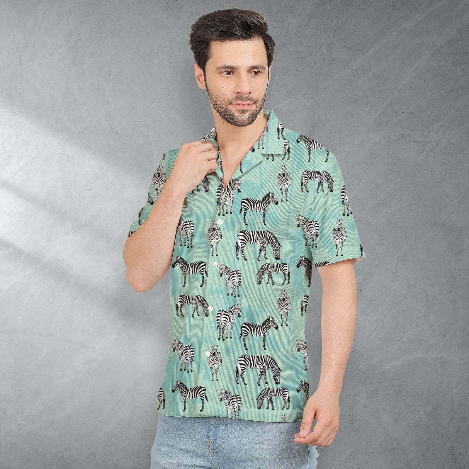 ZEBRA CORDUROY PRINTED SHIRT