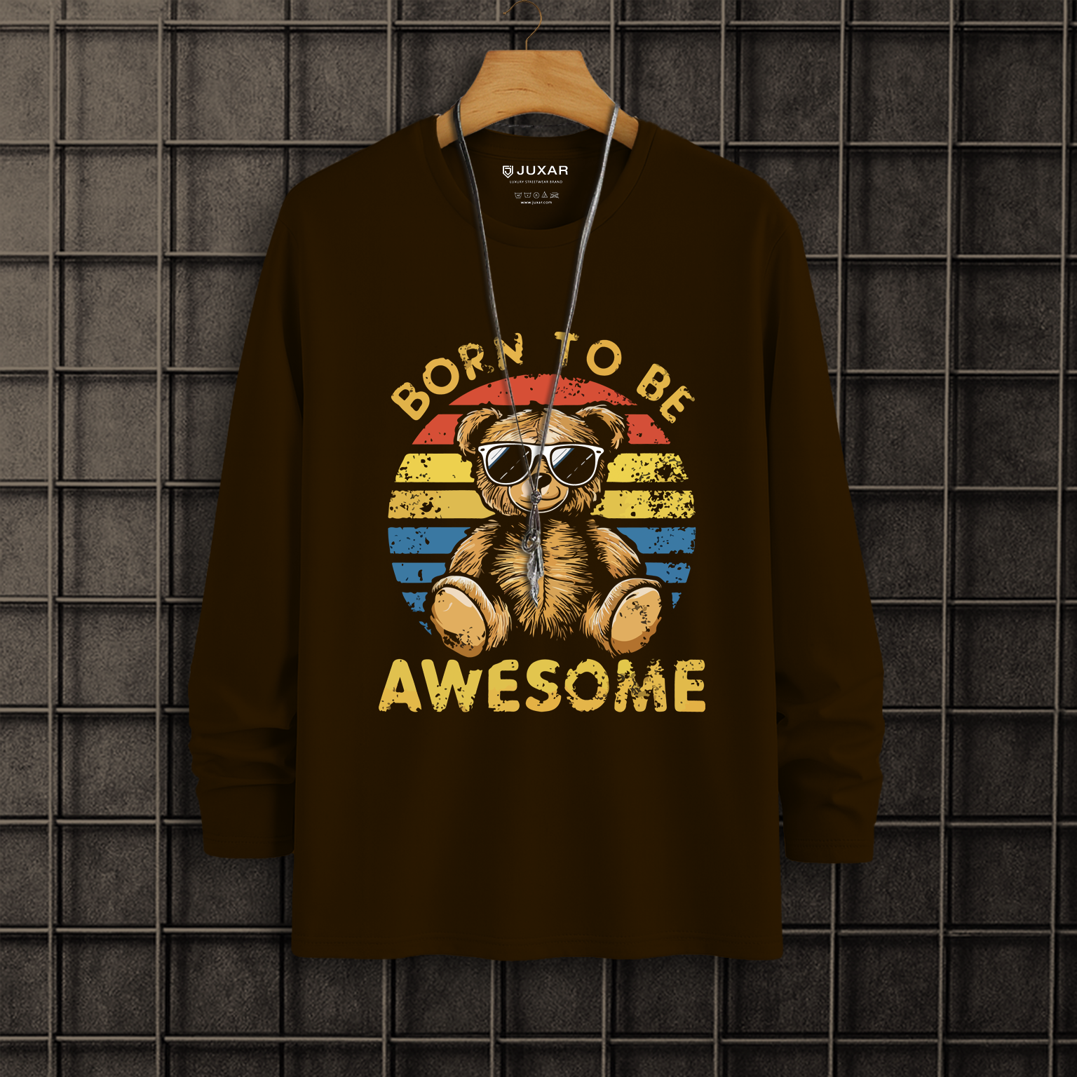 BORN WITH BEAR LONGSLEEVE T-SHIRTS