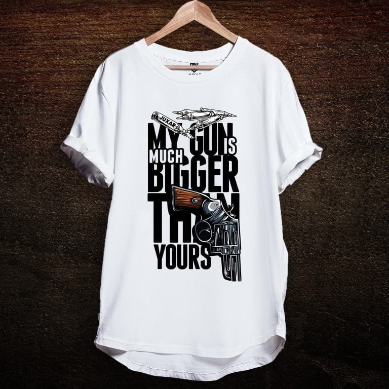 BIGGER GUN - LONGLINE T-SHIRT
