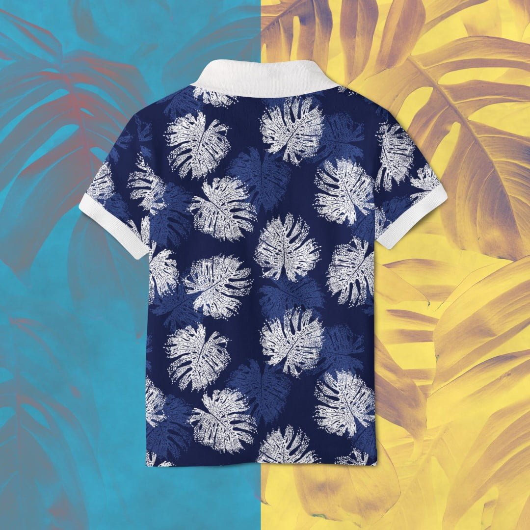 ARTISTIC MONSTERA POLO T-SHIRT