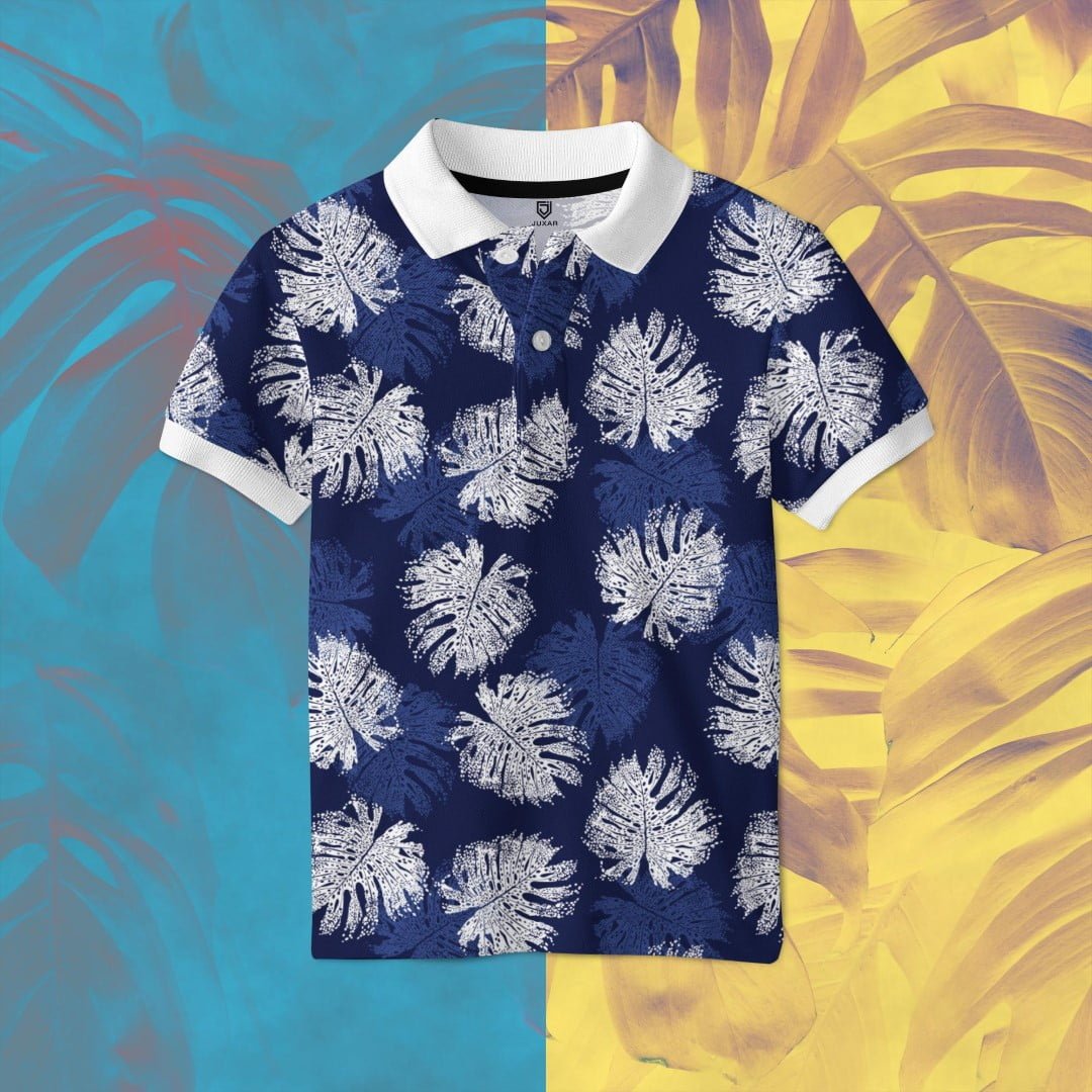 ARTISTIC MONSTERA POLO T-SHIRT