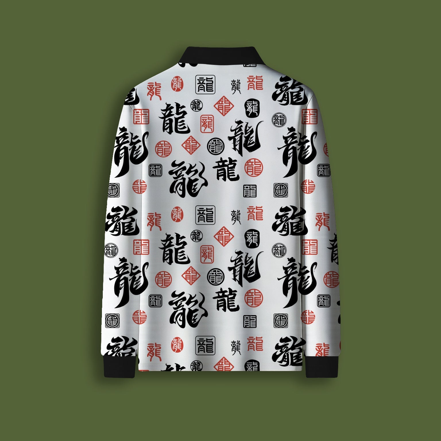DRAGON FLOW FULL SLEEVE POLO T-SHIRT
