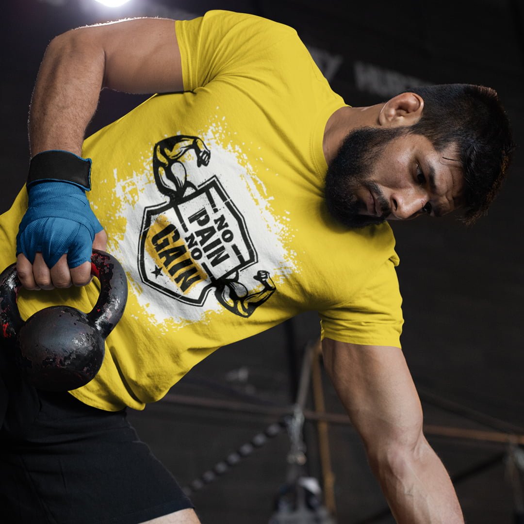 NO PAIN NO GAIN WORKOUT T-SHIRT