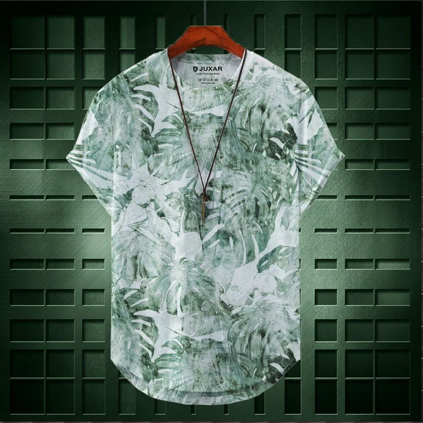 GREEN TEXTURED LEAVES LONGLINE