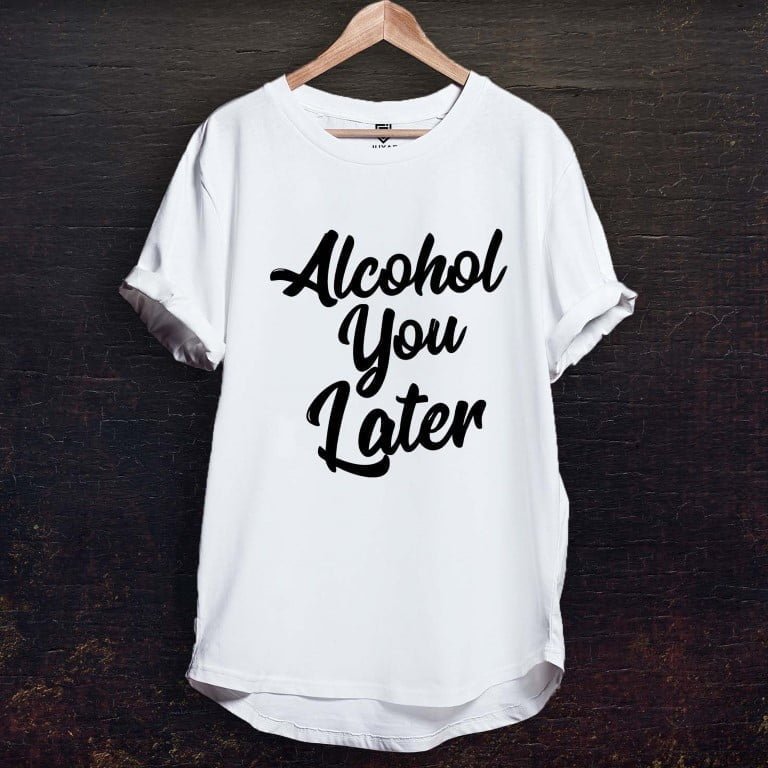 ALCOHOL - LONGLINE T-SHIRT