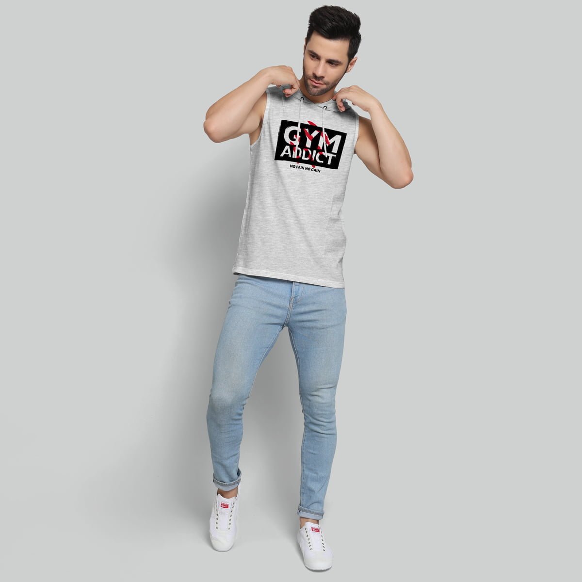 GYM ADDICT HOODIE SANDO