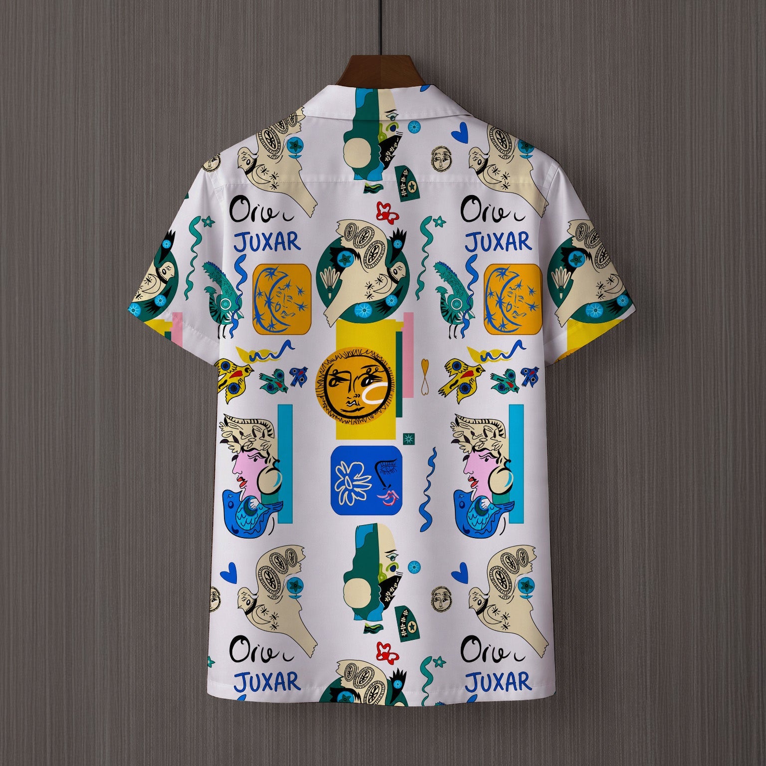 BOHO FACE PRINTED OVERSIZE SHIRT