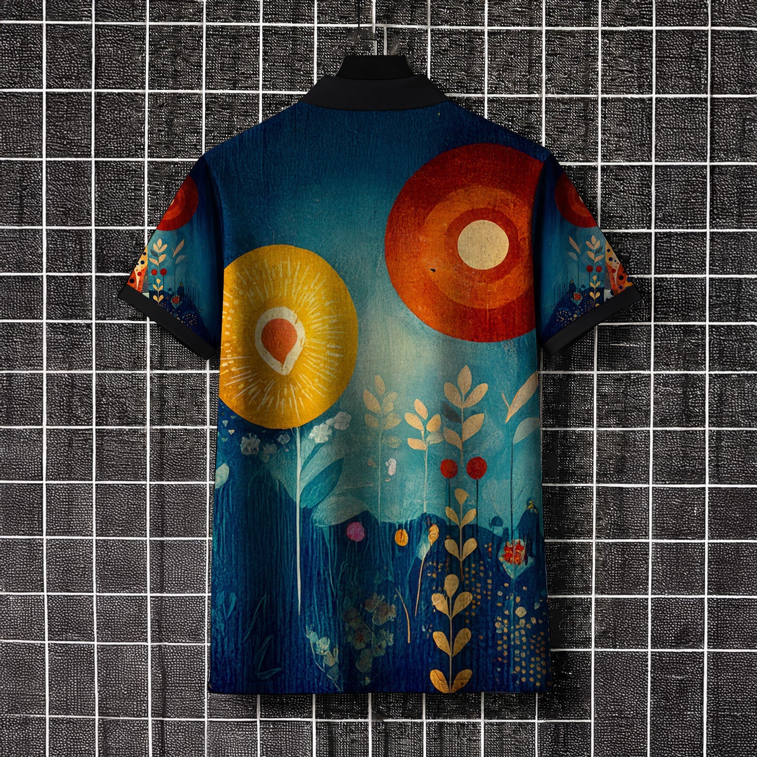 SOLAR PANTHER ZIPPER POLO T-SHIRT