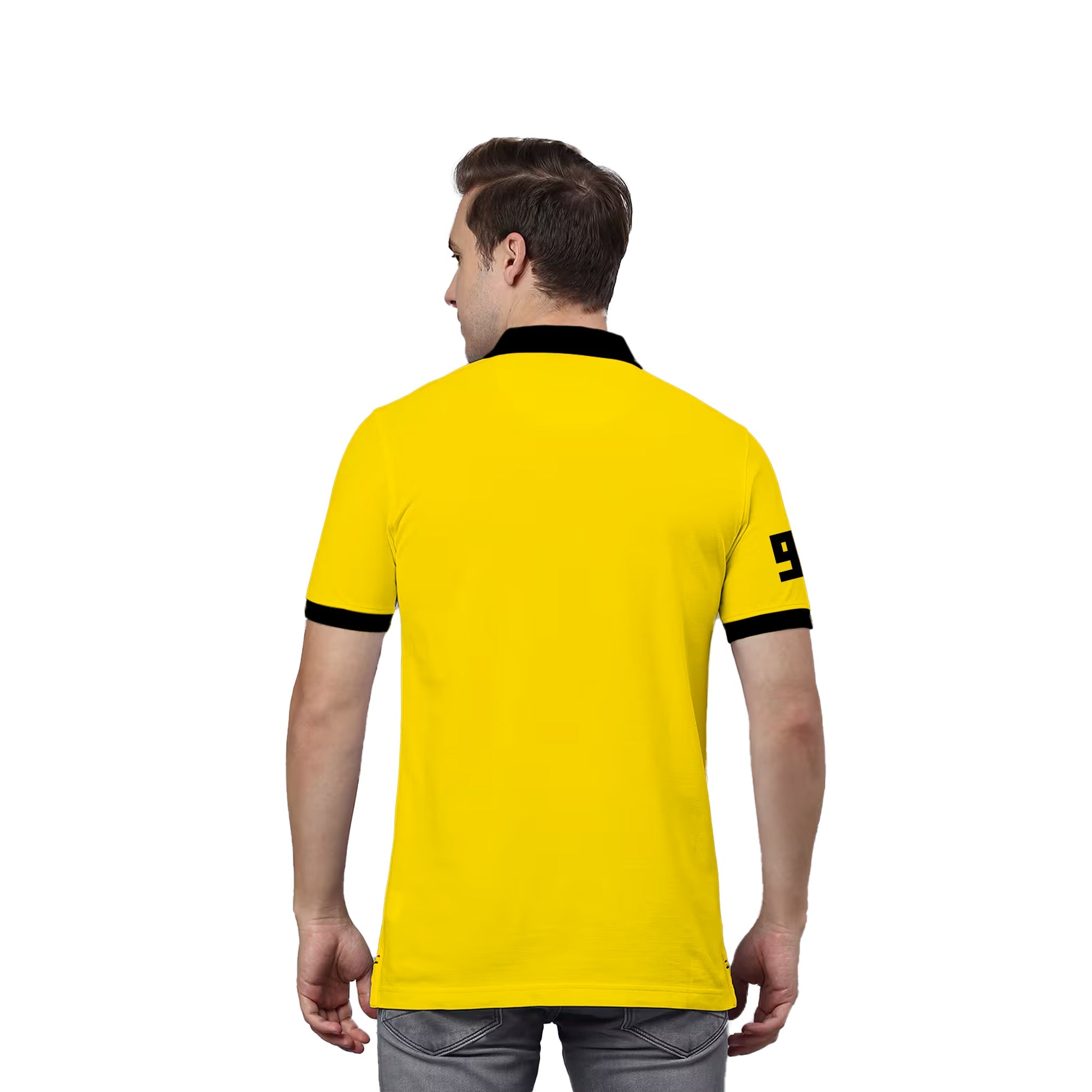 YELLOW POLO NECK T-SHIRT
