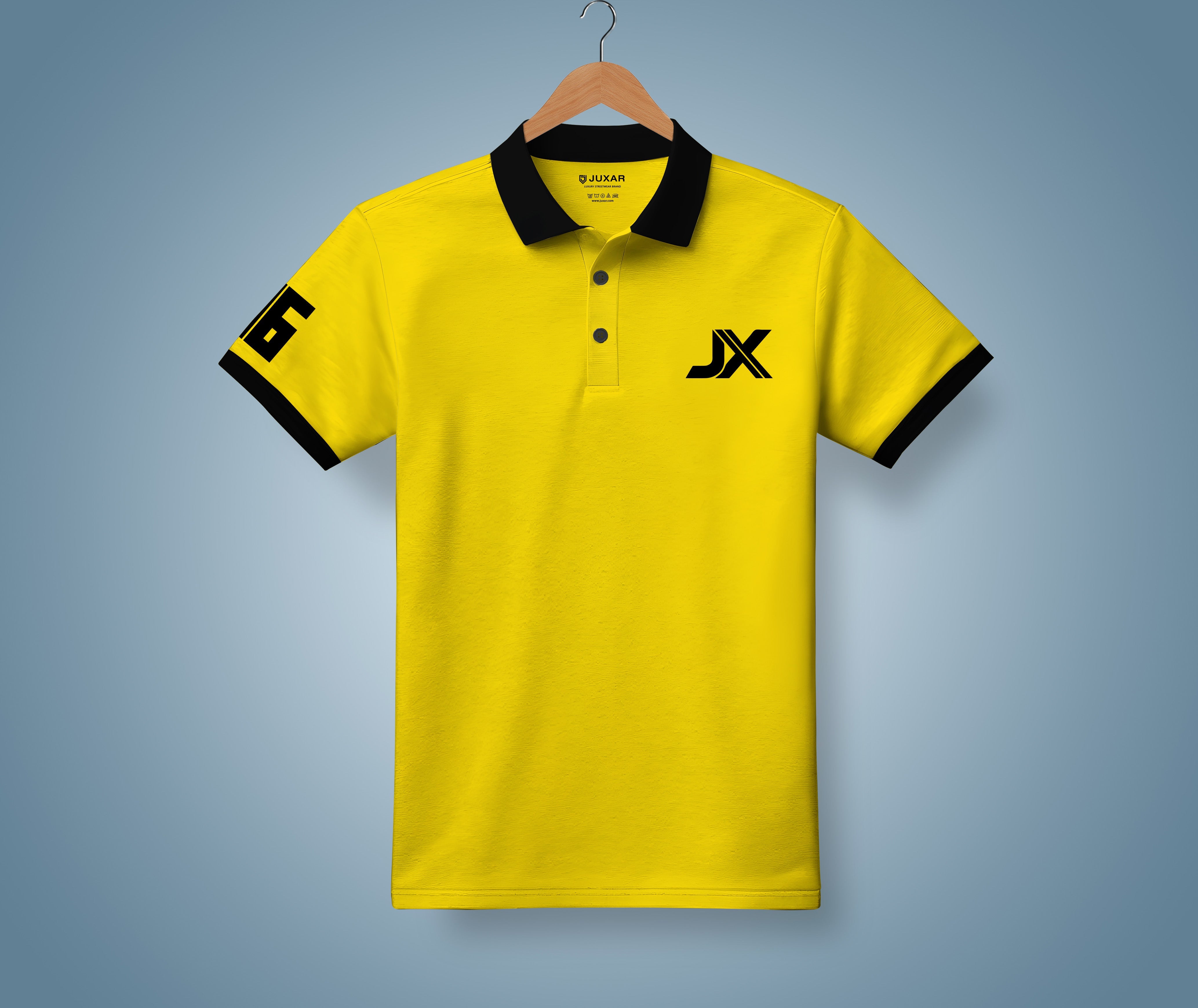 YELLOW POLO NECK T-SHIRT