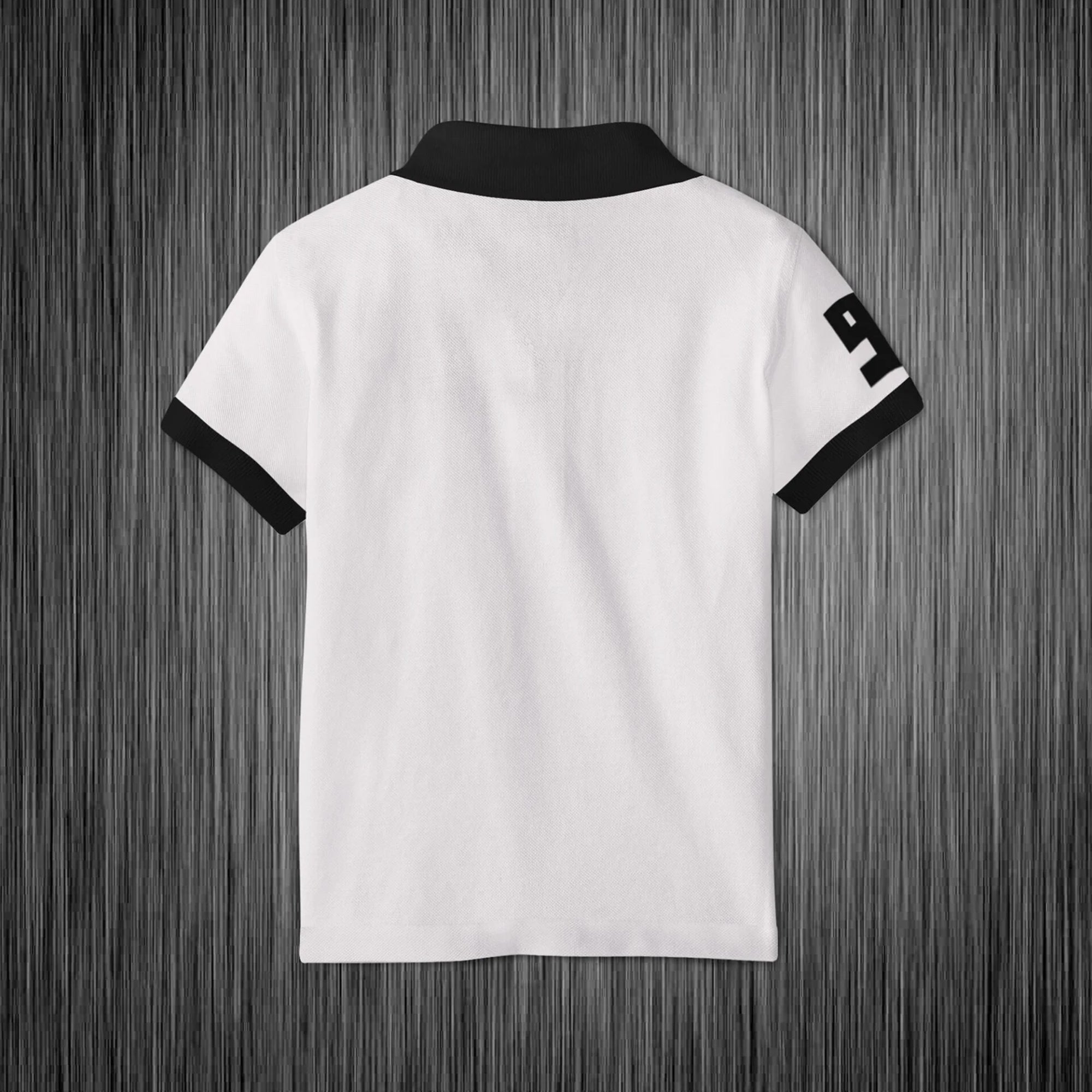 WHITE COTTON POLO T-SHIRT