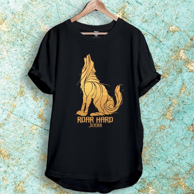 ROAR HARD METALLIC LONGLINE T-SHIRT