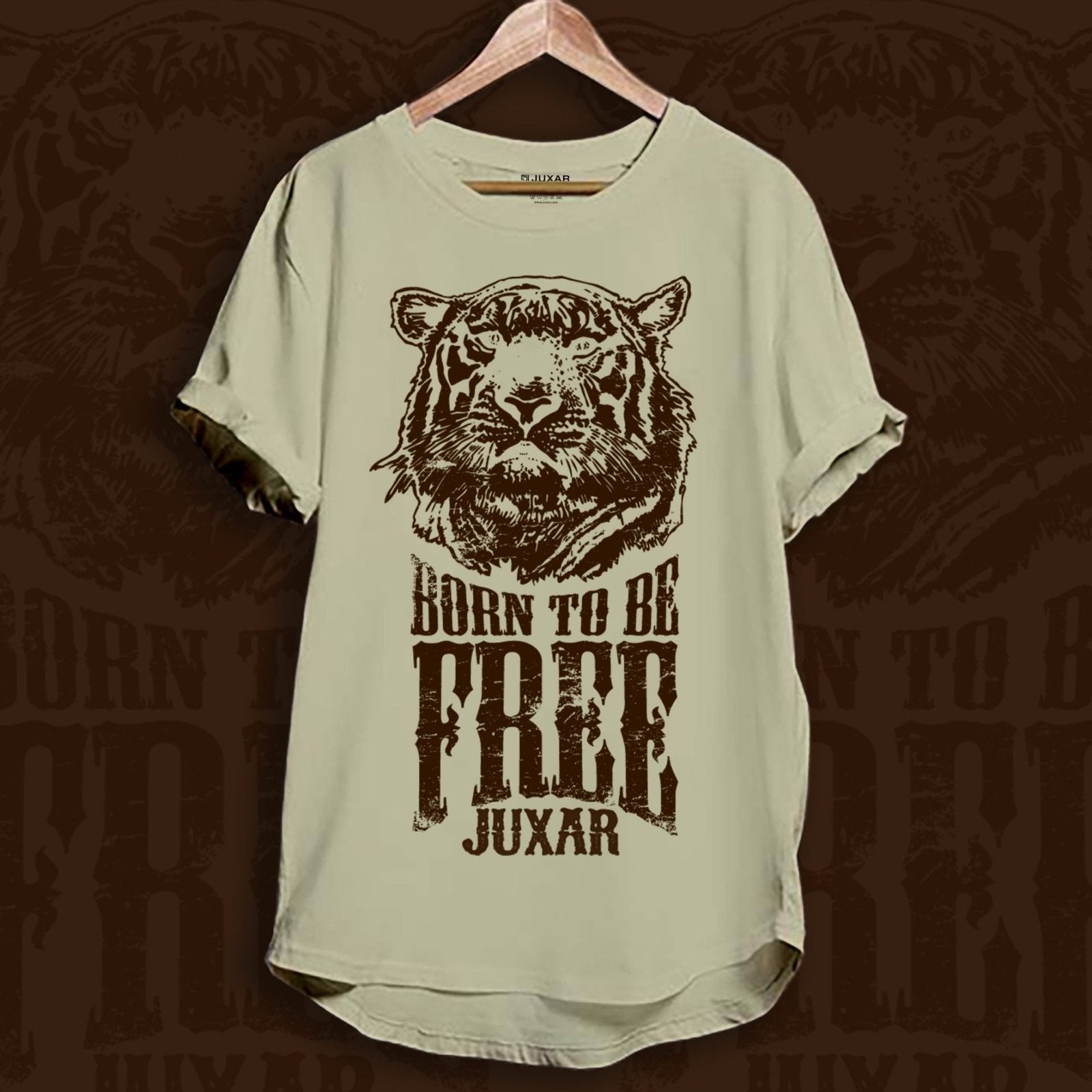BORN FREE TIGER LONGLINE T-SHIRT