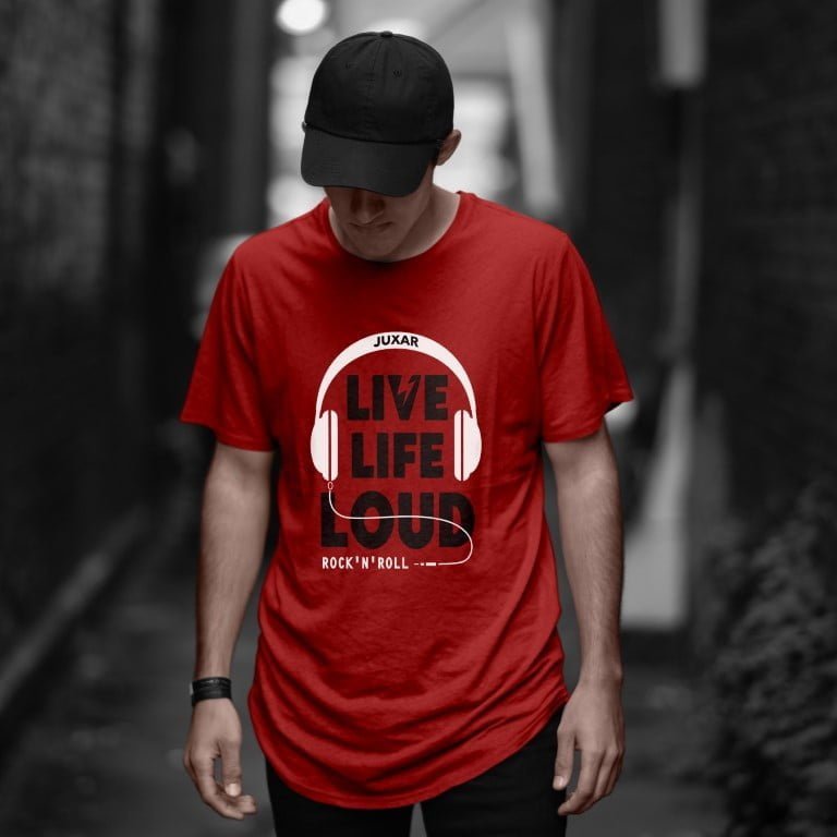 LIVE LIFE LOUD LONGLINE T-SHIRT