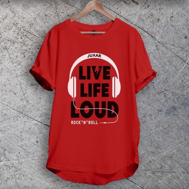 LIVE LIFE LOUD LONGLINE T-SHIRT