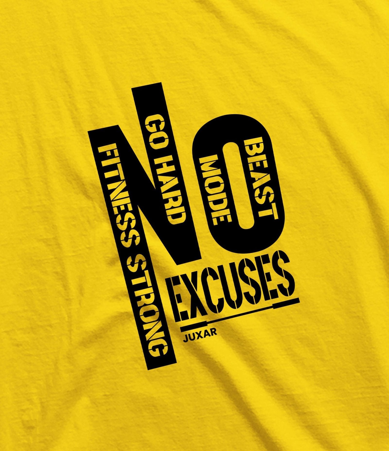 YELLOW NO EXCUSES T-SHIRT