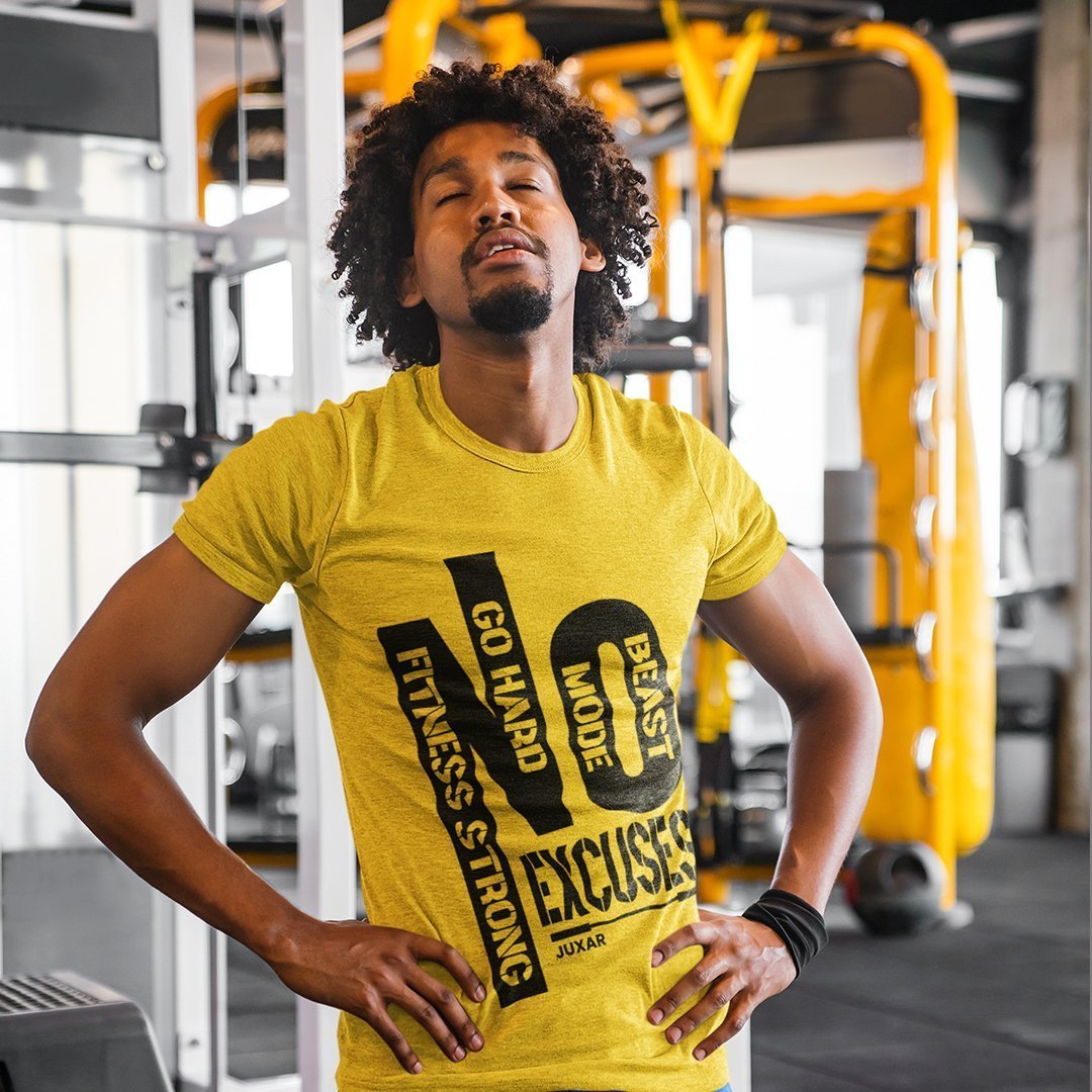 YELLOW NO EXCUSES T-SHIRT