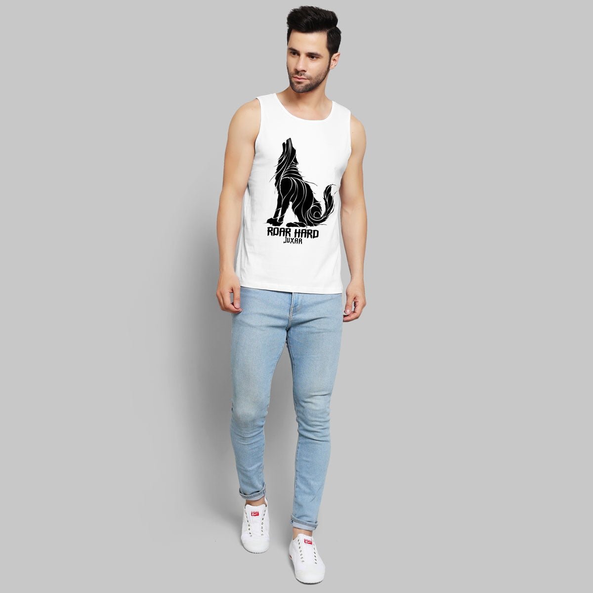ROAR HARD WHITE SANDO