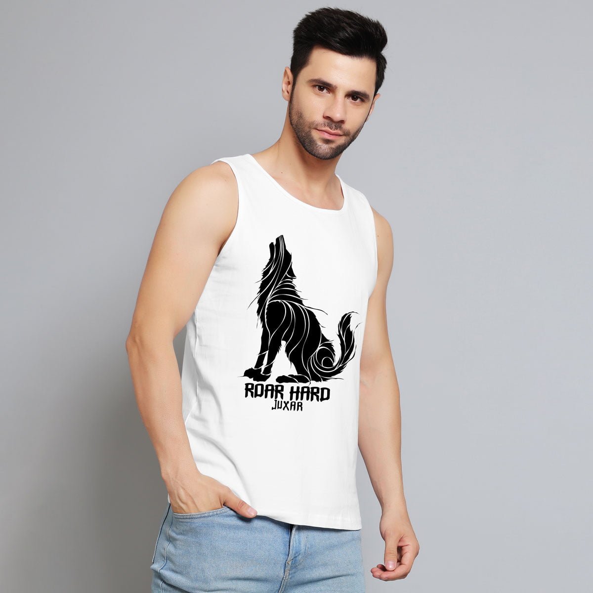 ROAR HARD WHITE SANDO