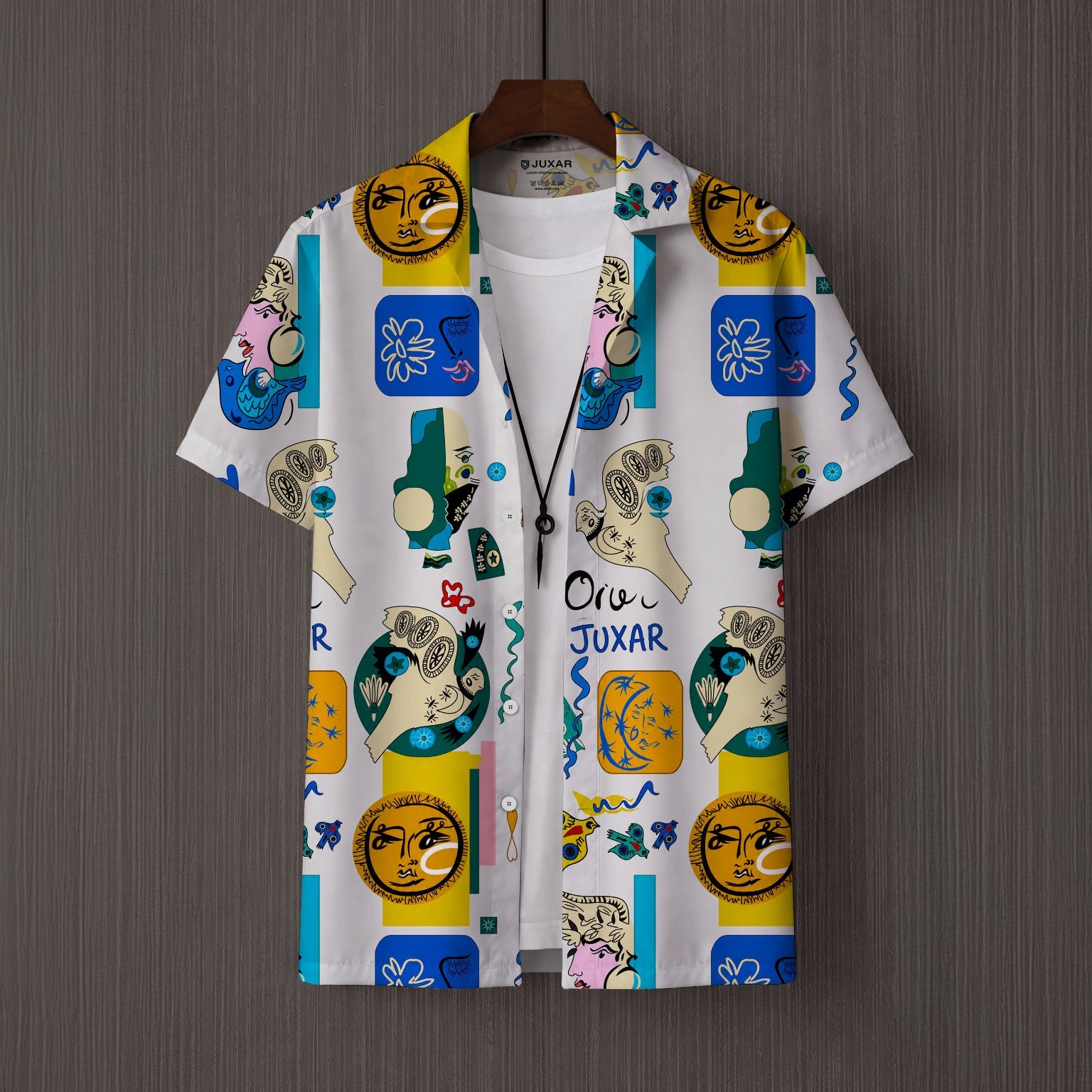 BOHO FACE PRINTED OVERSIZE SHIRT