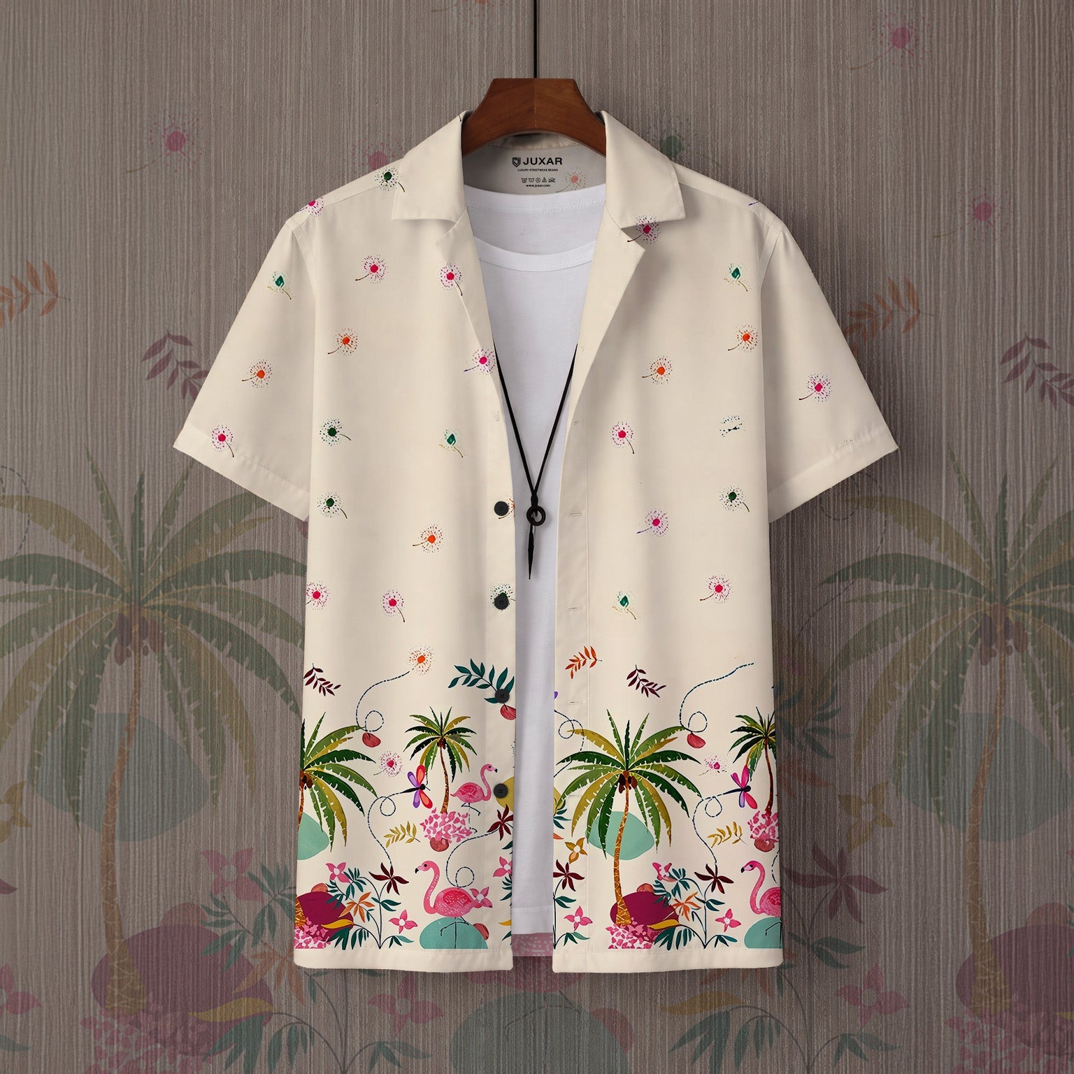 ETHNIC BEACH VIBE PRINTED OVERSIZE SHIRT