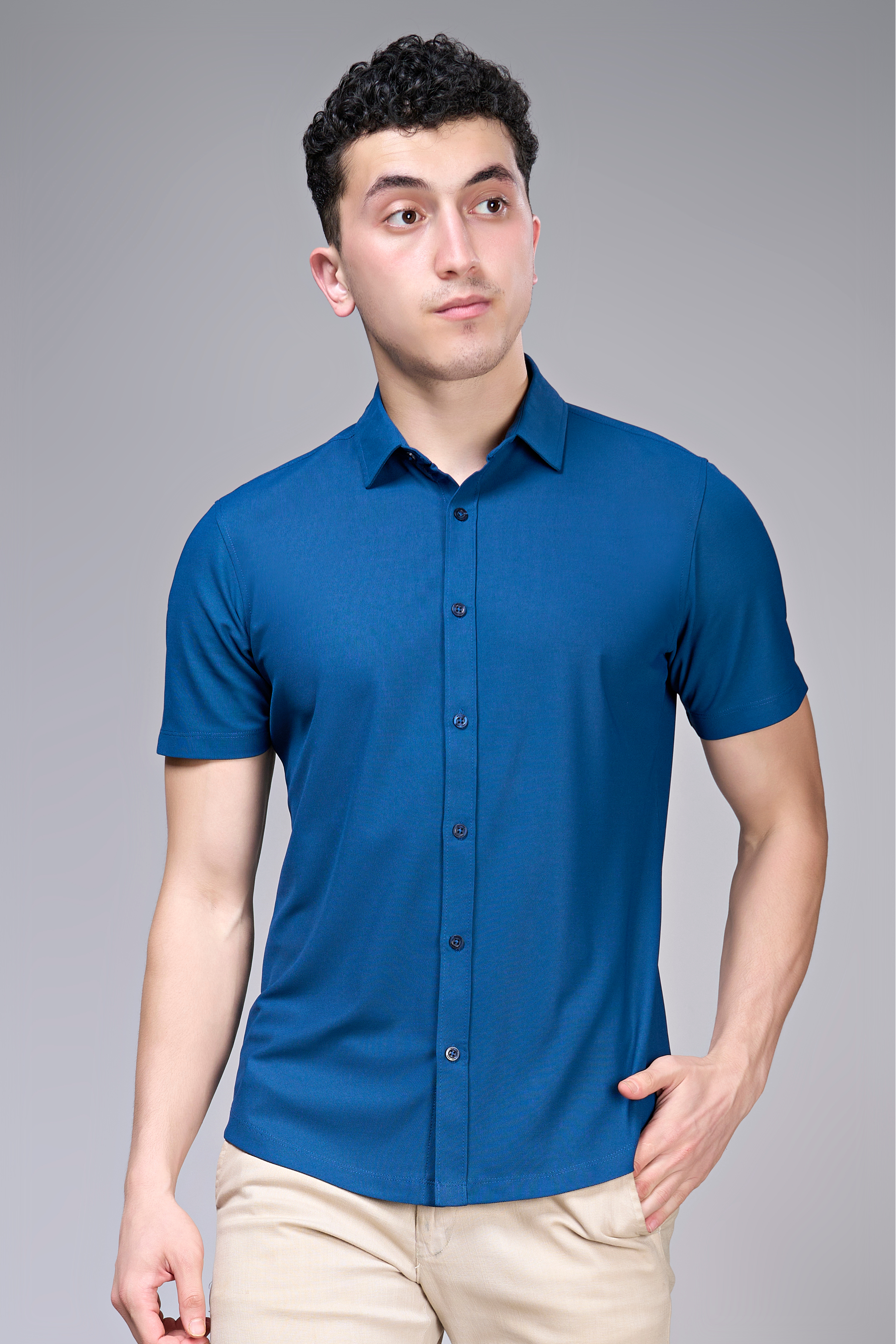 Teal Navy Smart Tech Shirt