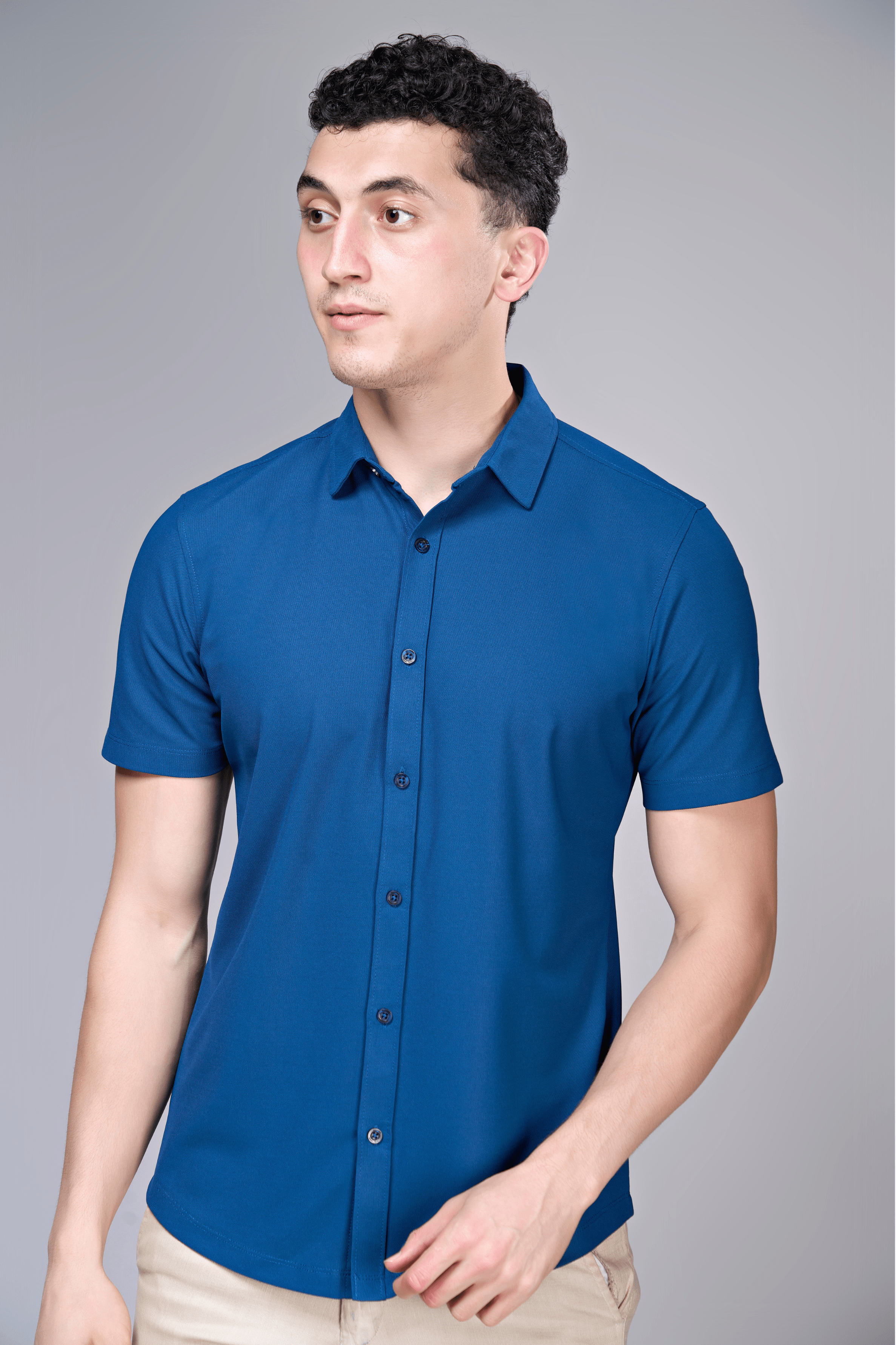 Teal Navy Smart Tech Shirt