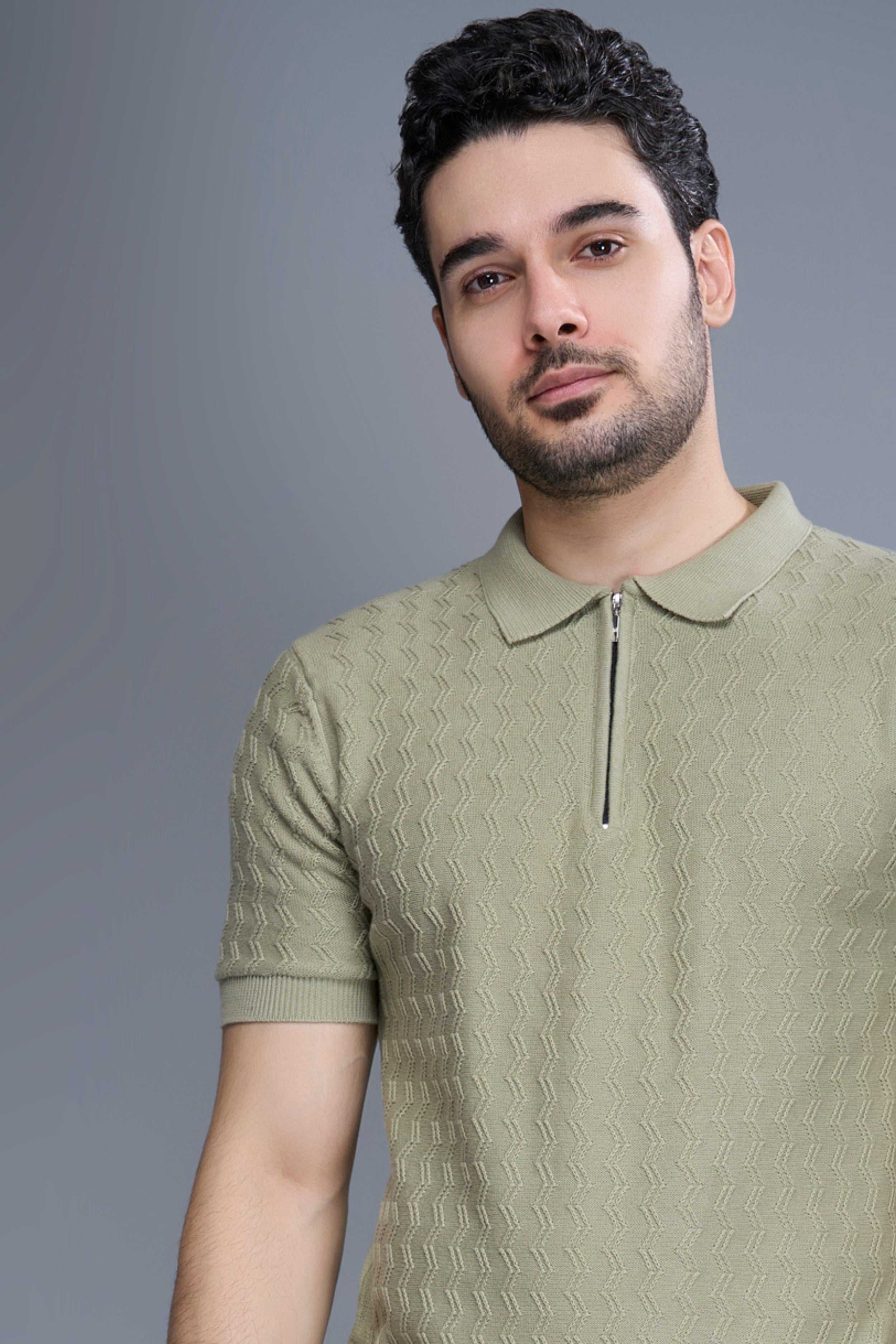 Olive Green - Luxe Knitted Polo