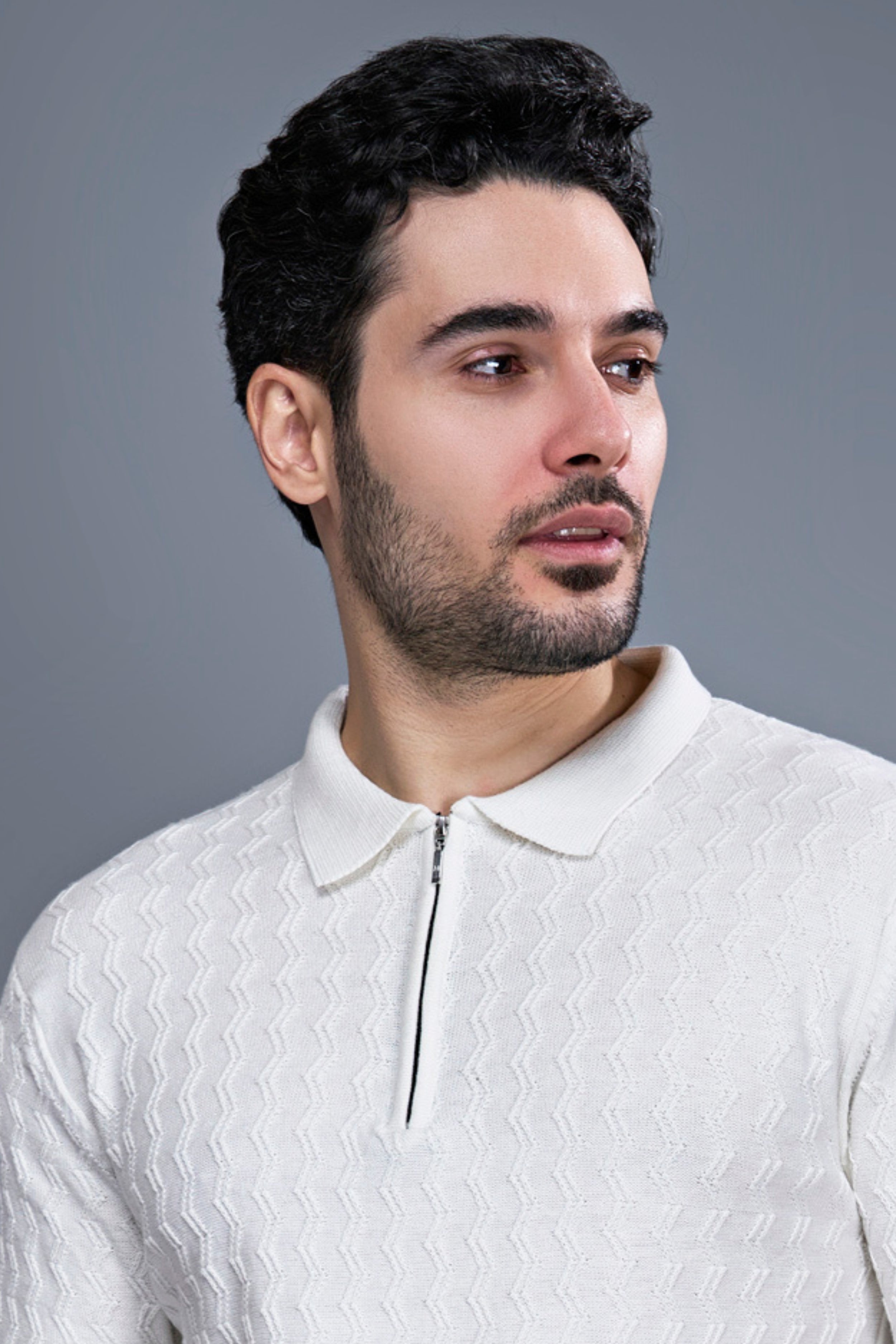 White - Luxe Knitted Polo