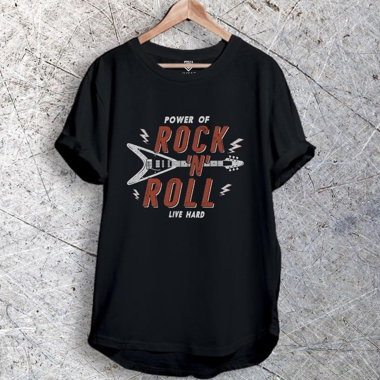 ROCK N ROLL LONGLINE T-SHIRT