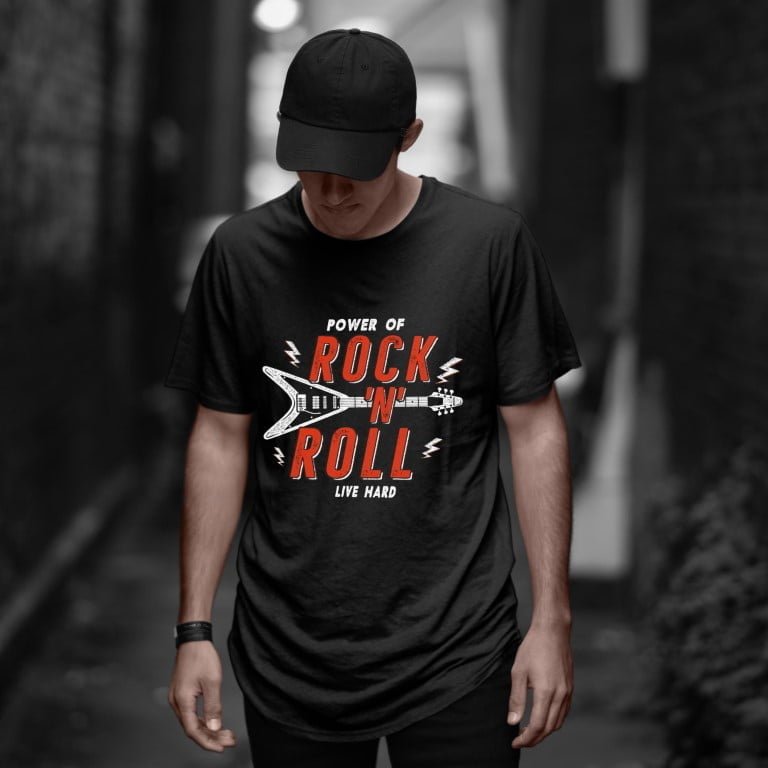 ROCK N ROLL LONGLINE T-SHIRT