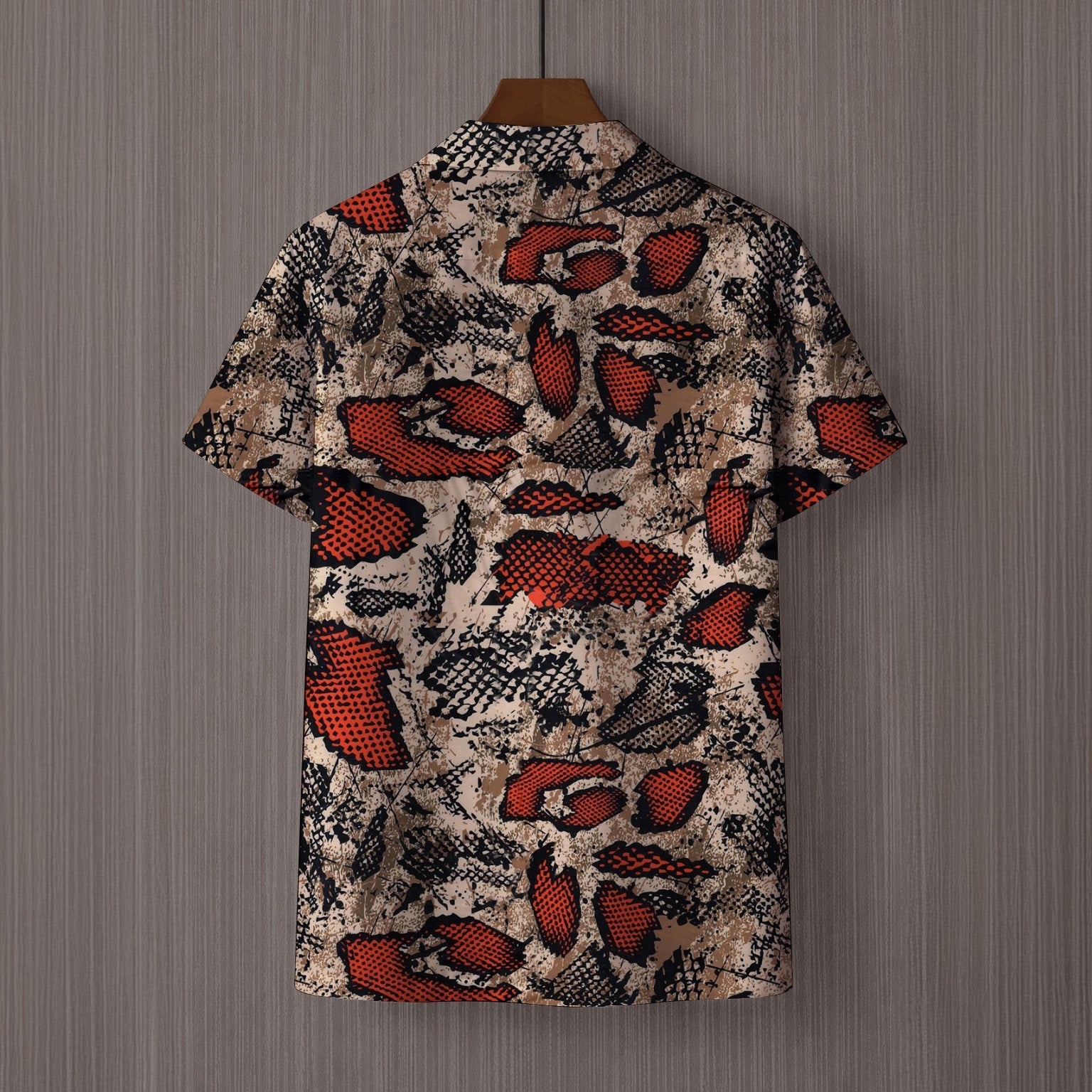 STREET SNAKE TEXTURE PRINTED OVERSIZE SHIRT