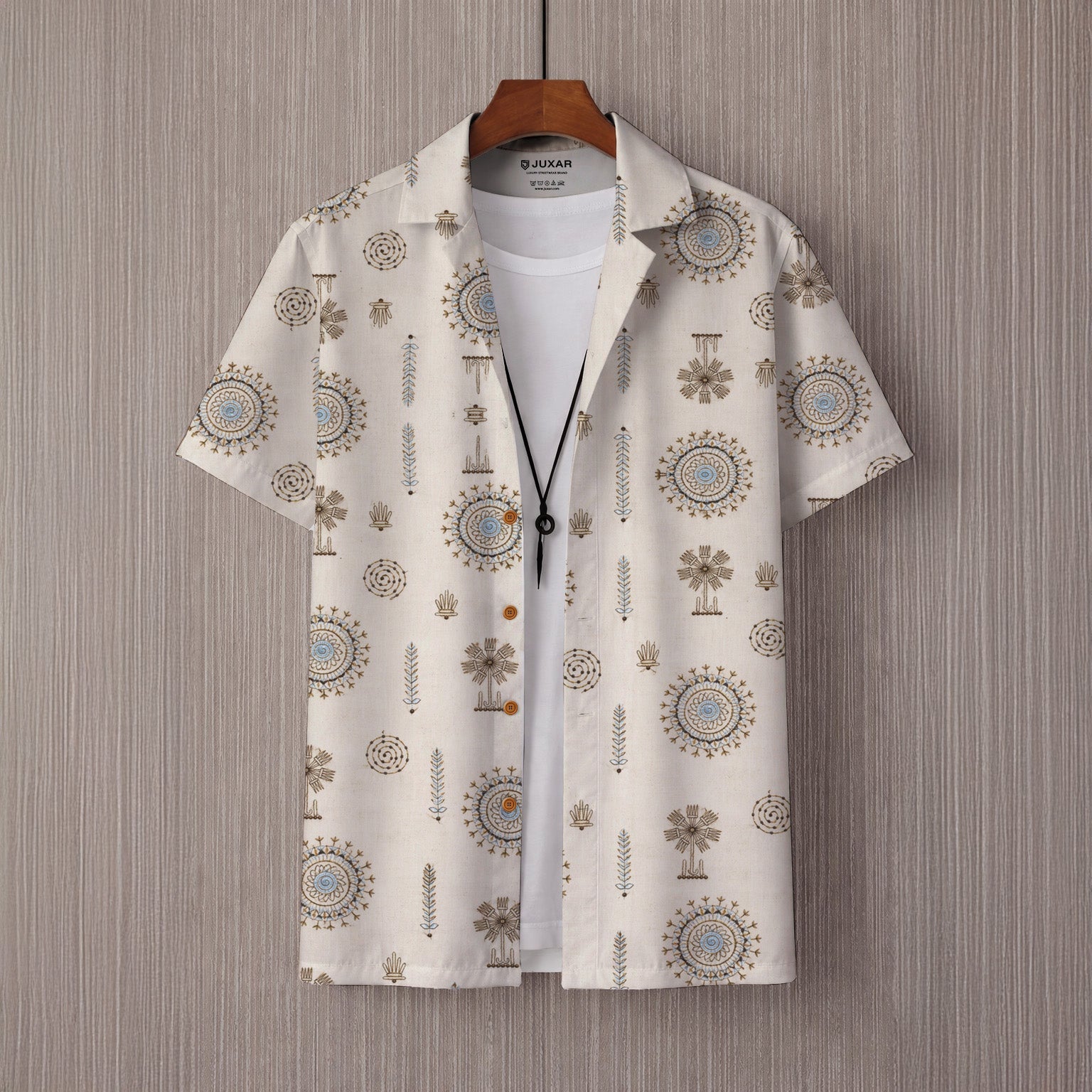 ANCIENT CULTURE EMBROIDERED OVERSIZE SHIRT